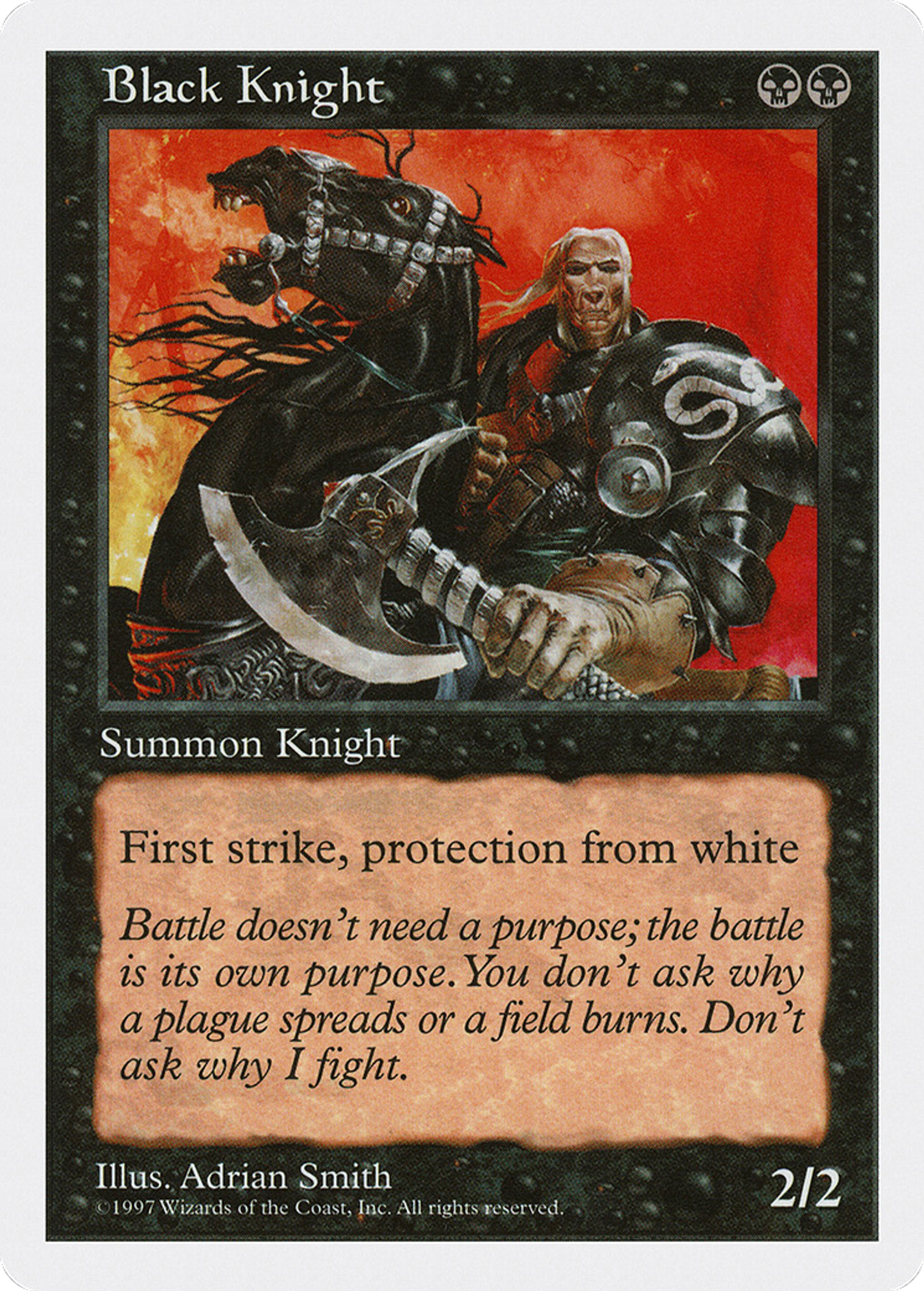 Chevalier noir — Fifth Edition — Magic: The Gathering