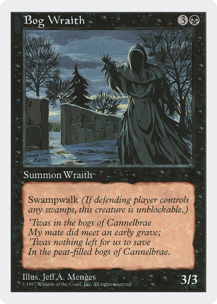 Bog Wraith — Fifth Edition — Magic: The Gathering