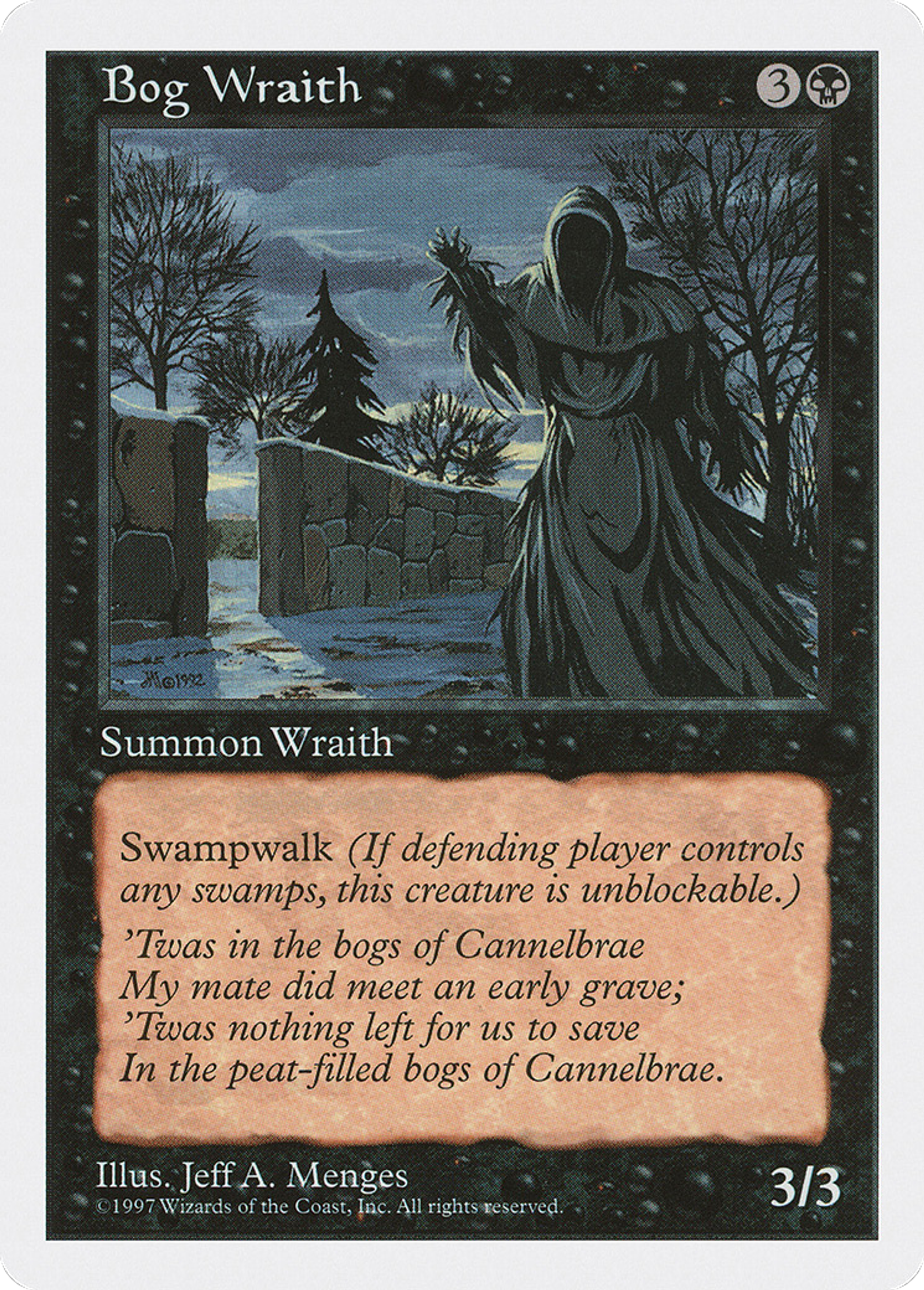 Bog Wraith — Fifth Edition — Magic: The Gathering