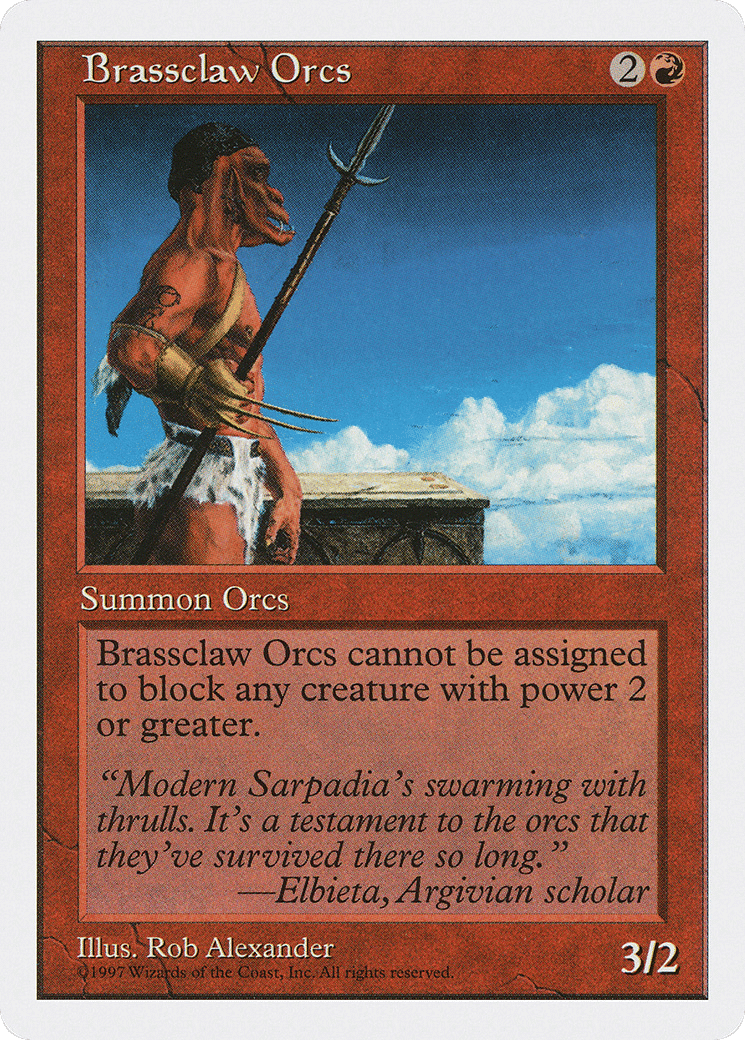 Brassclaw Orcs — Fifth Edition — Magic: The Gathering