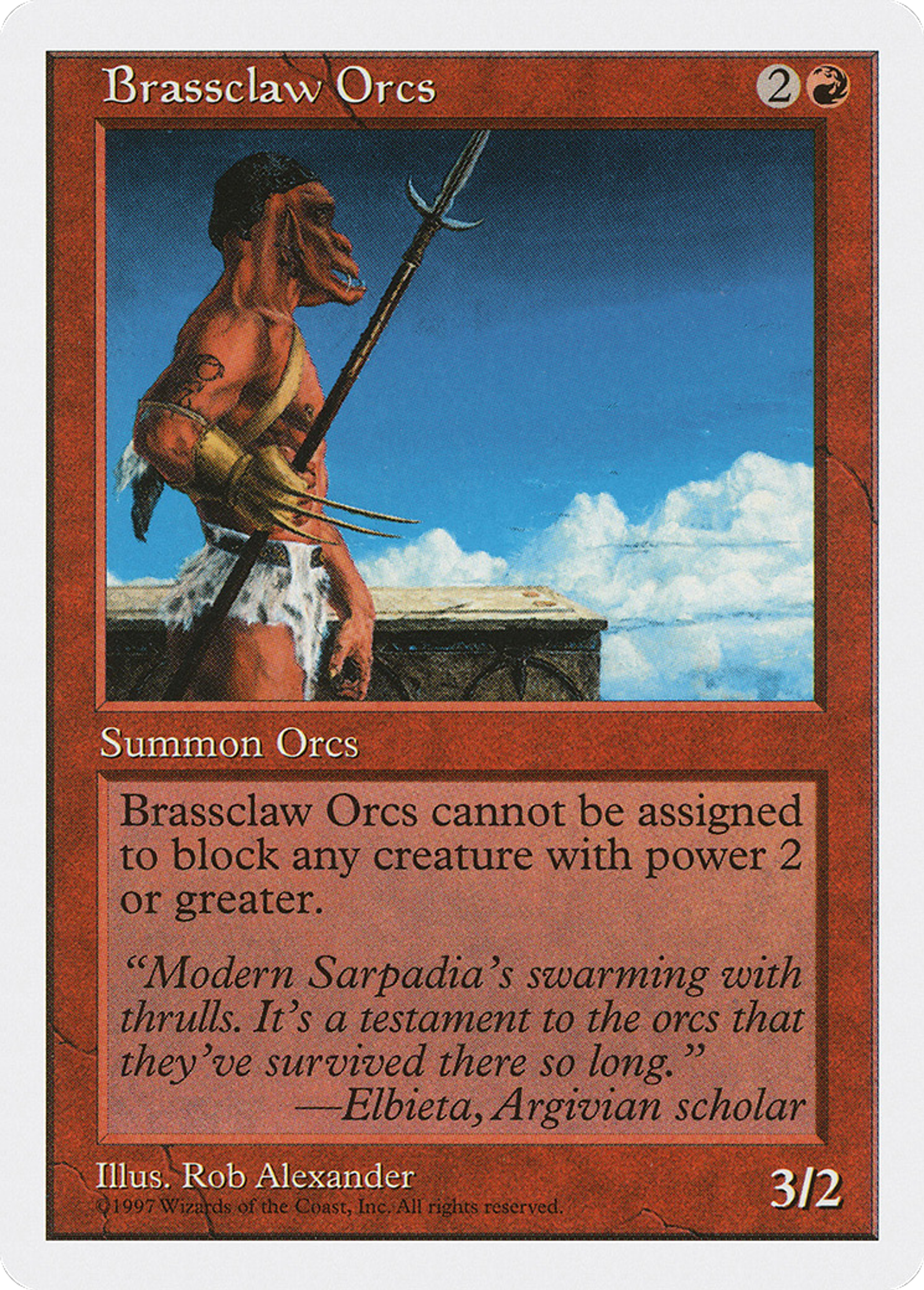 Brassclaw Orcs — Fifth Edition — Magic: The Gathering