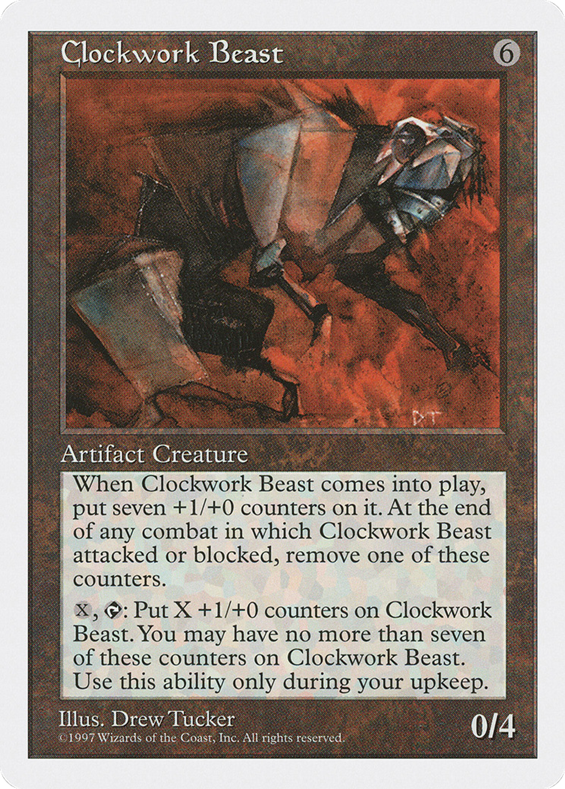 Clockwork Beast — Fifth Edition — Magic: The Gathering