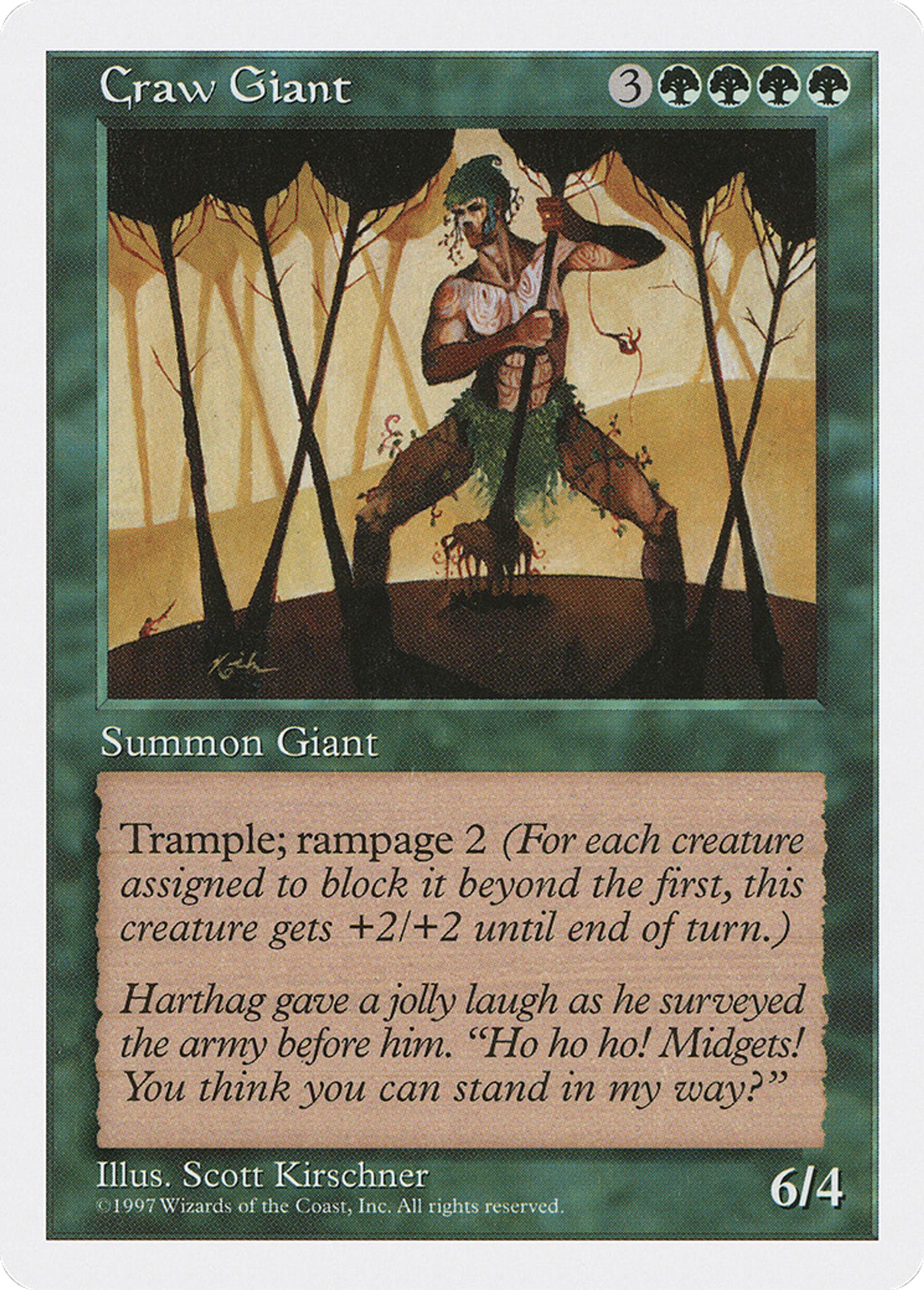 Craw Giant — Fifth Edition — Magic: The Gathering