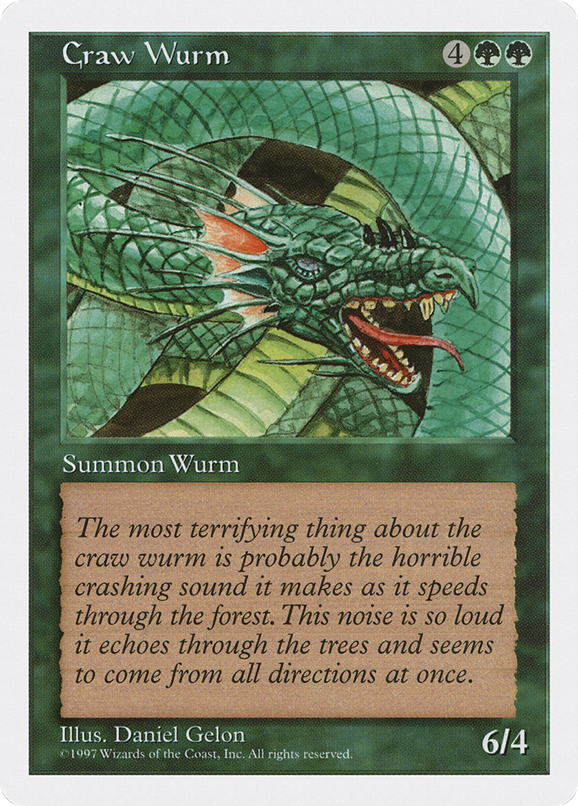 Craw Wurm — Fifth Edition — Magic: The Gathering