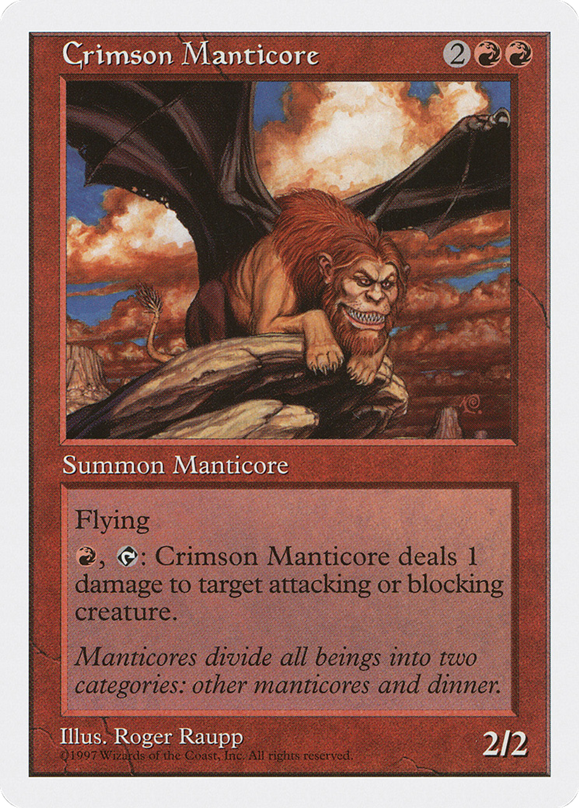 Crimson Manticore — Fifth Edition — Magic: The Gathering