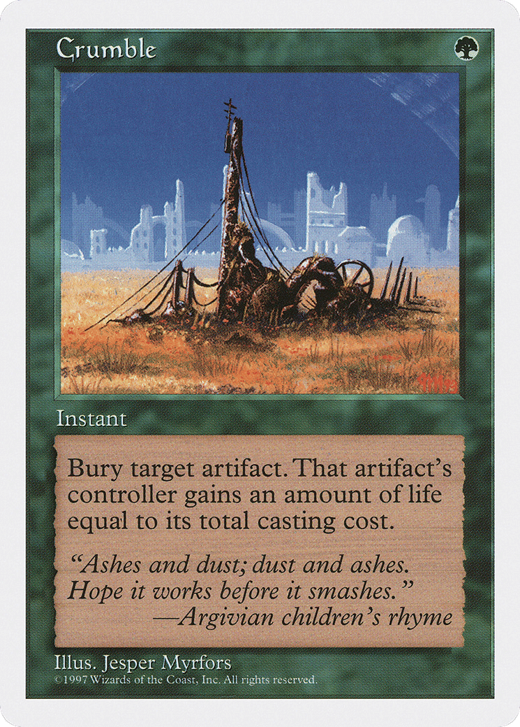 Crumble — Fifth Edition — Magic: The Gathering