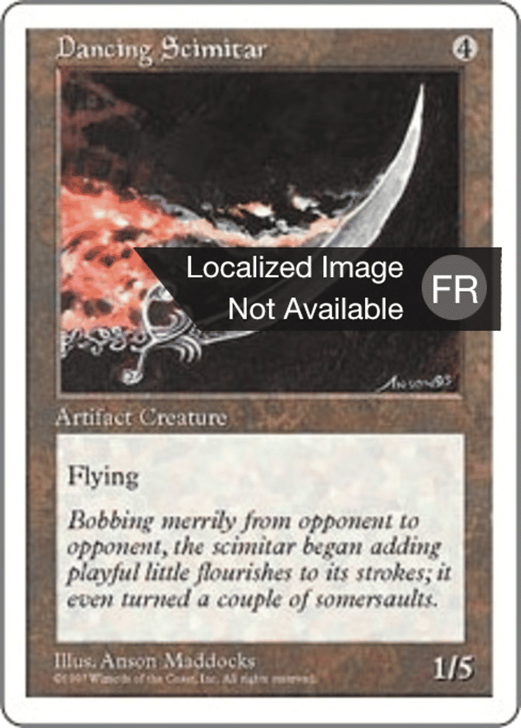 Cimeterre dansant — Fifth Edition — Magic: The Gathering