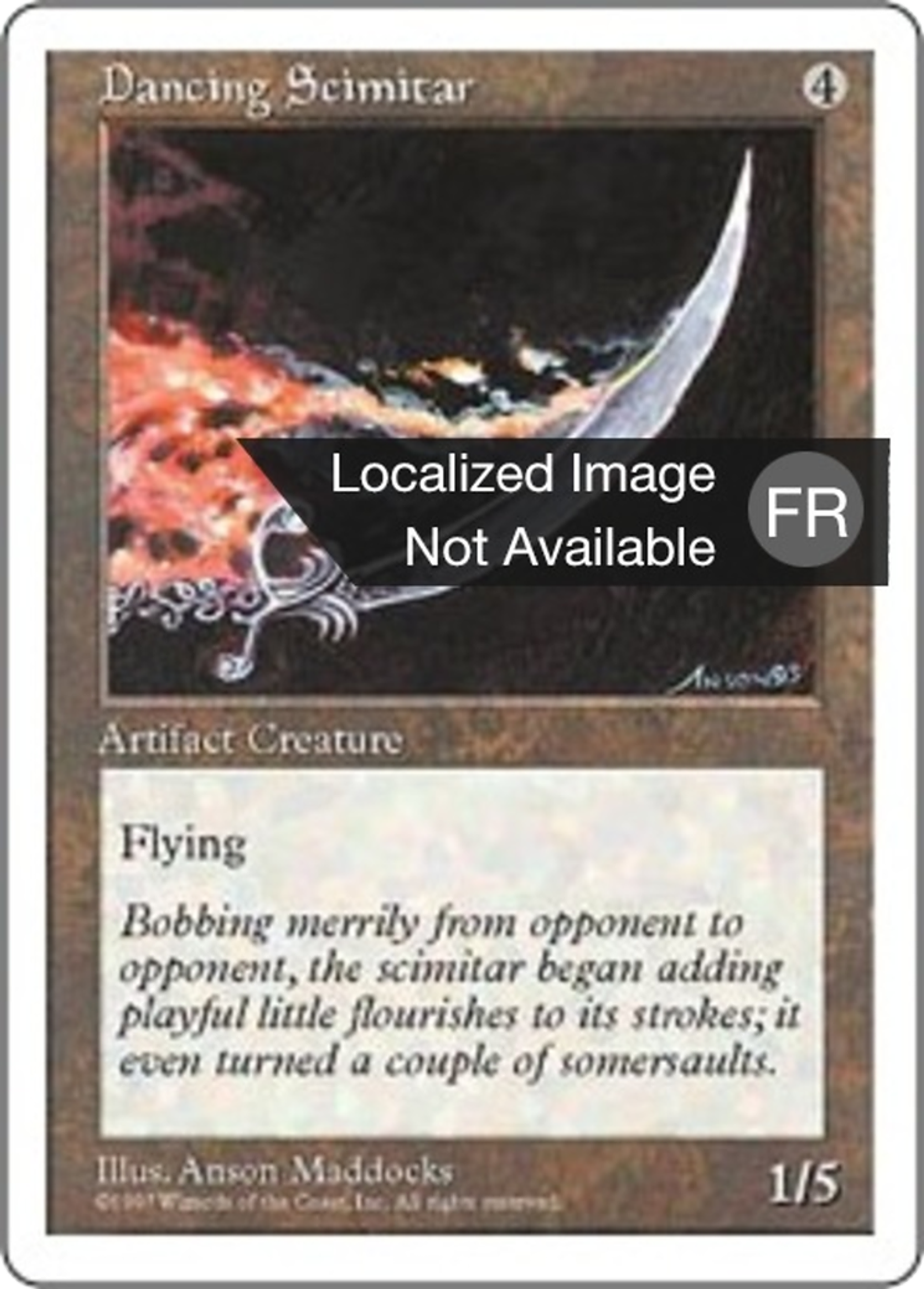 Cimeterre dansant — Fifth Edition — Magic: The Gathering