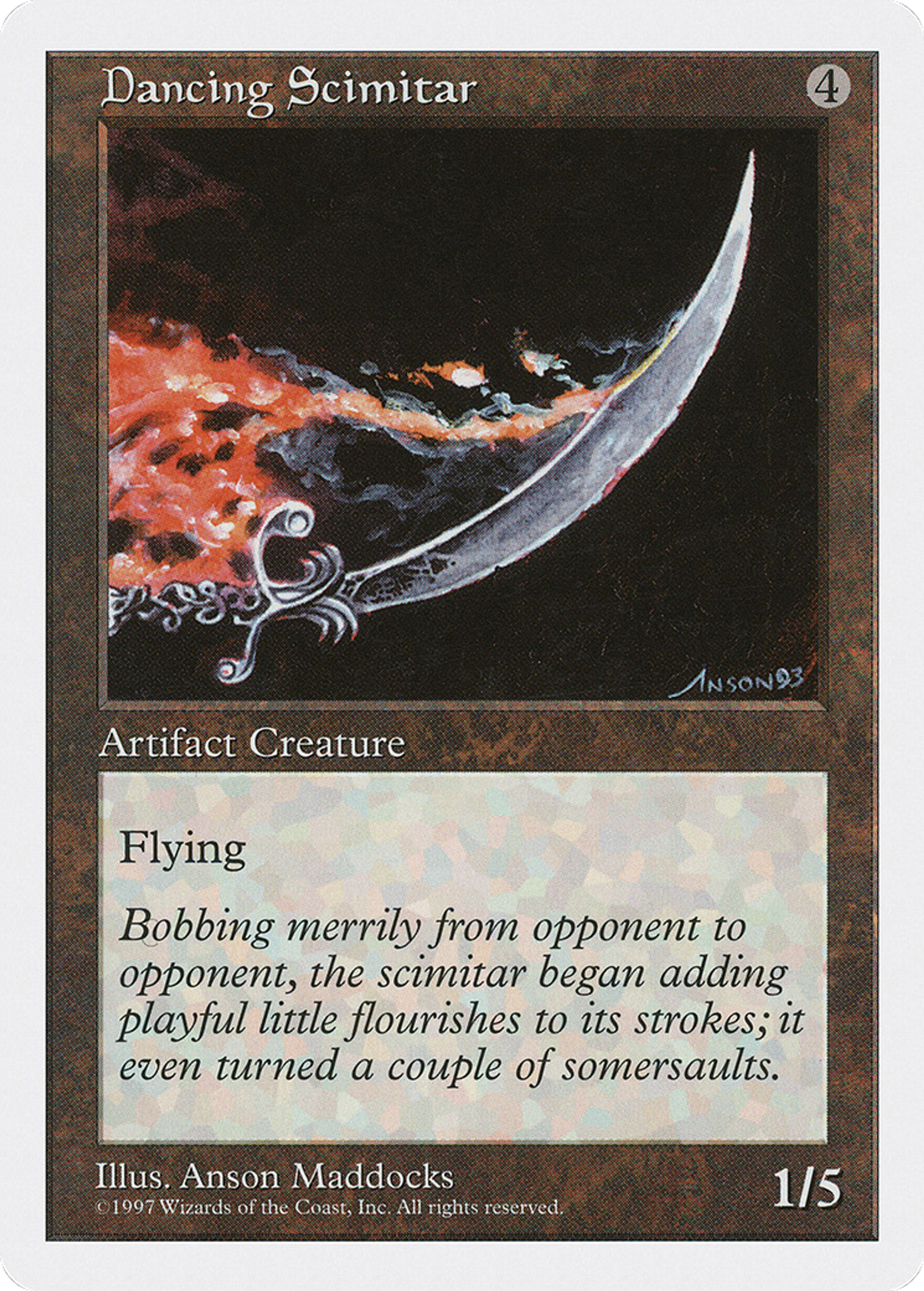 Dancing Scimitar — Fifth Edition — Magic: The Gathering