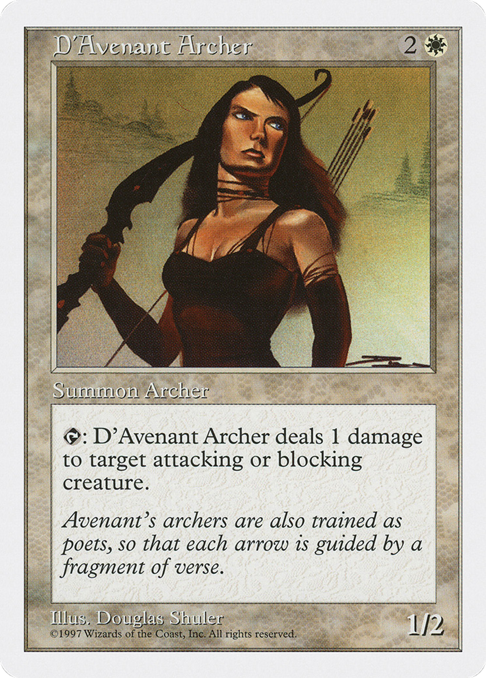 D'Avenant Archer — Fifth Edition — Magic: The Gathering