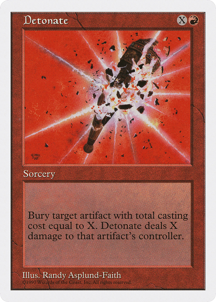 Detonate — Fifth Edition — Magic: The Gathering