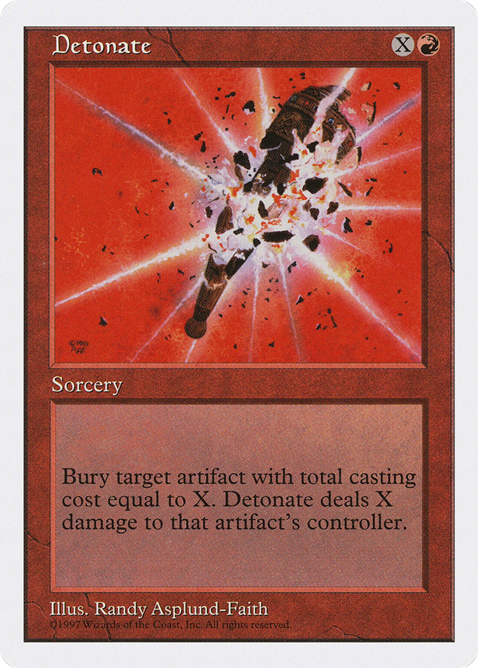 Detonate — Fifth Edition — Magic: The Gathering