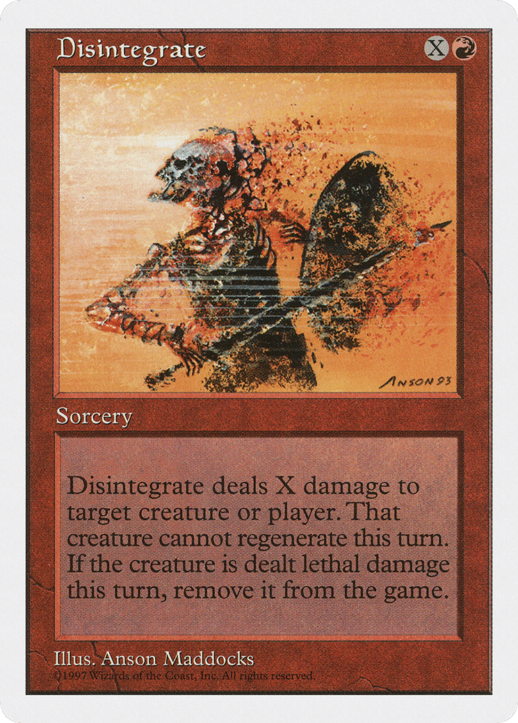 Disintegrate — Fifth Edition — Magic: The Gathering