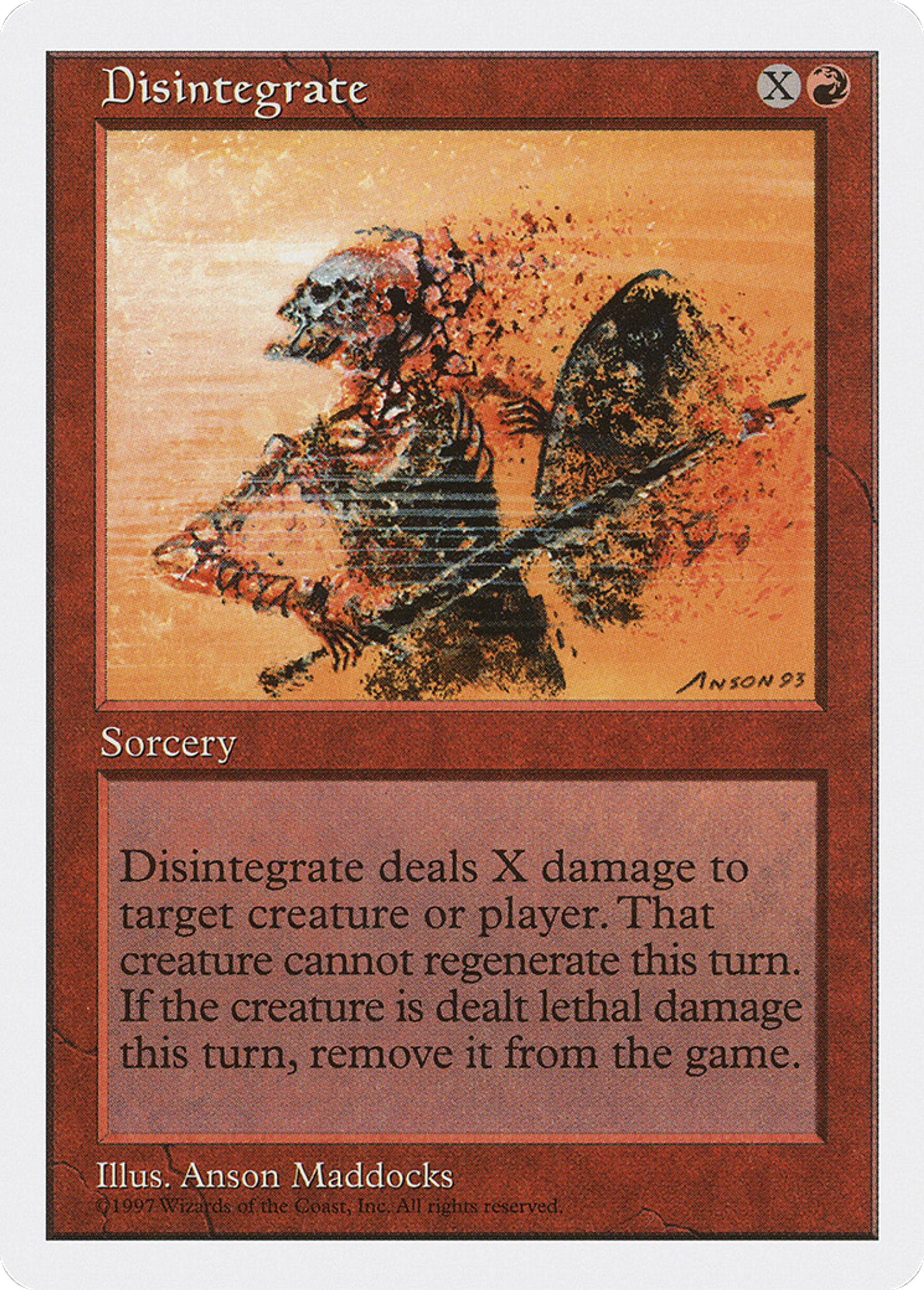 Disintegrate — Fifth Edition — Magic: The Gathering