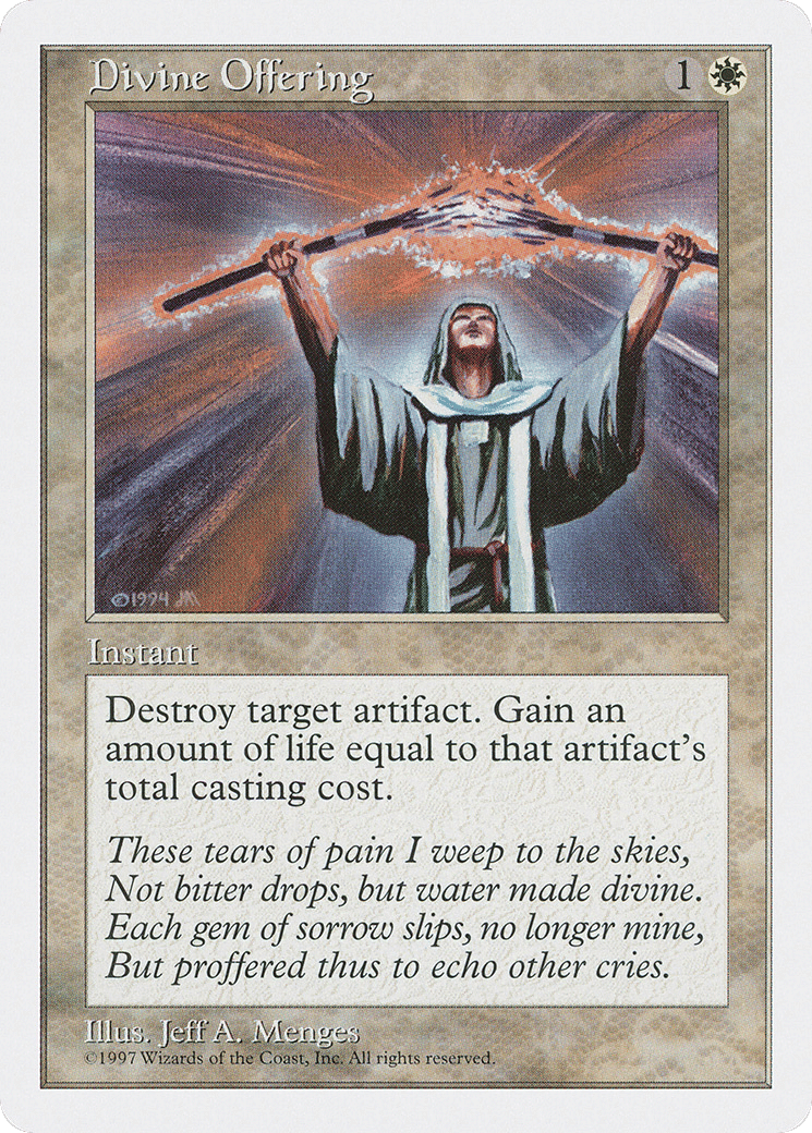 Divine Offering — Fifth Edition — Magic: The Gathering