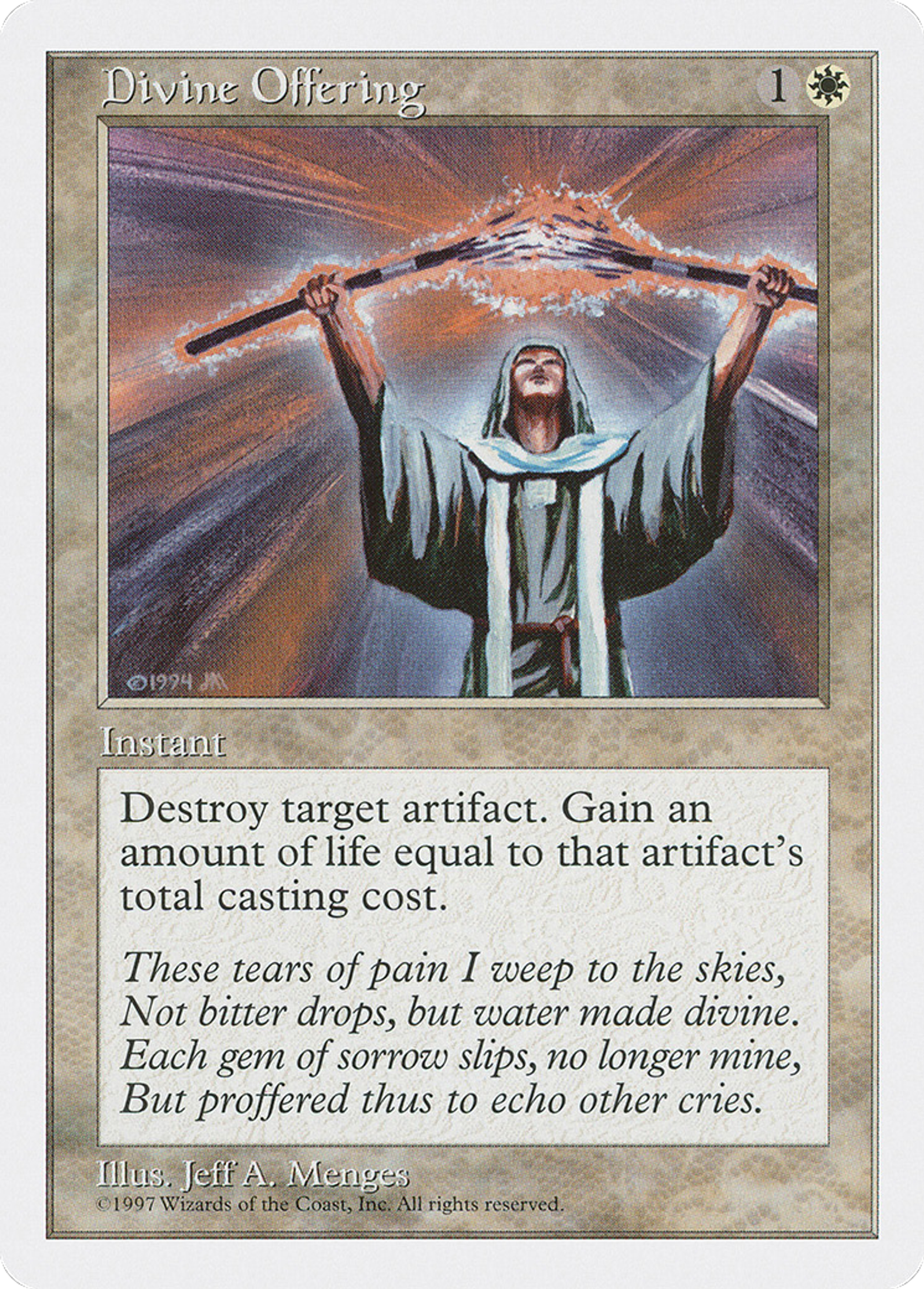 Divine Offering — Fifth Edition — Magic: The Gathering