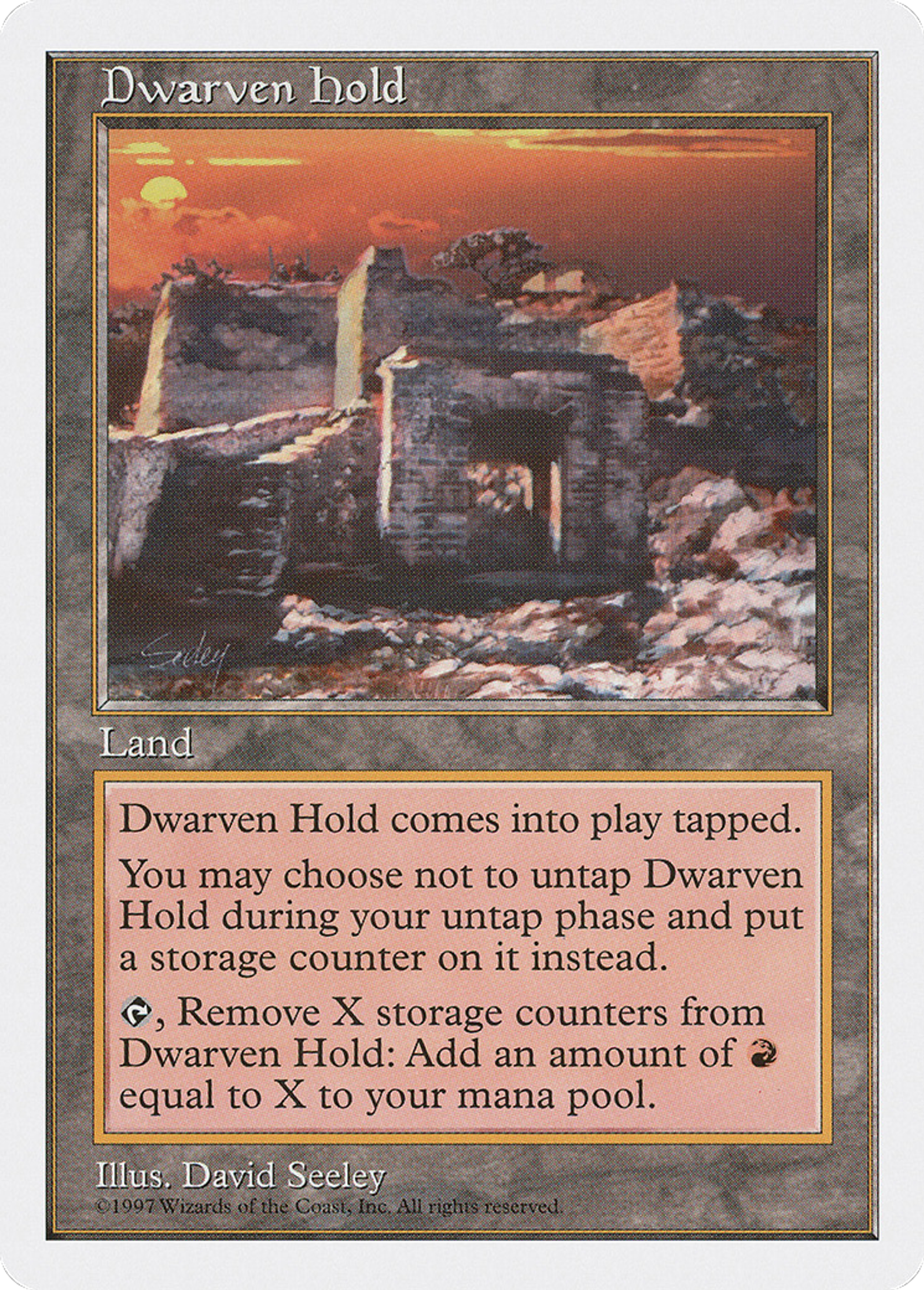 Dwarven Hold — Fifth Edition — Magic: The Gathering