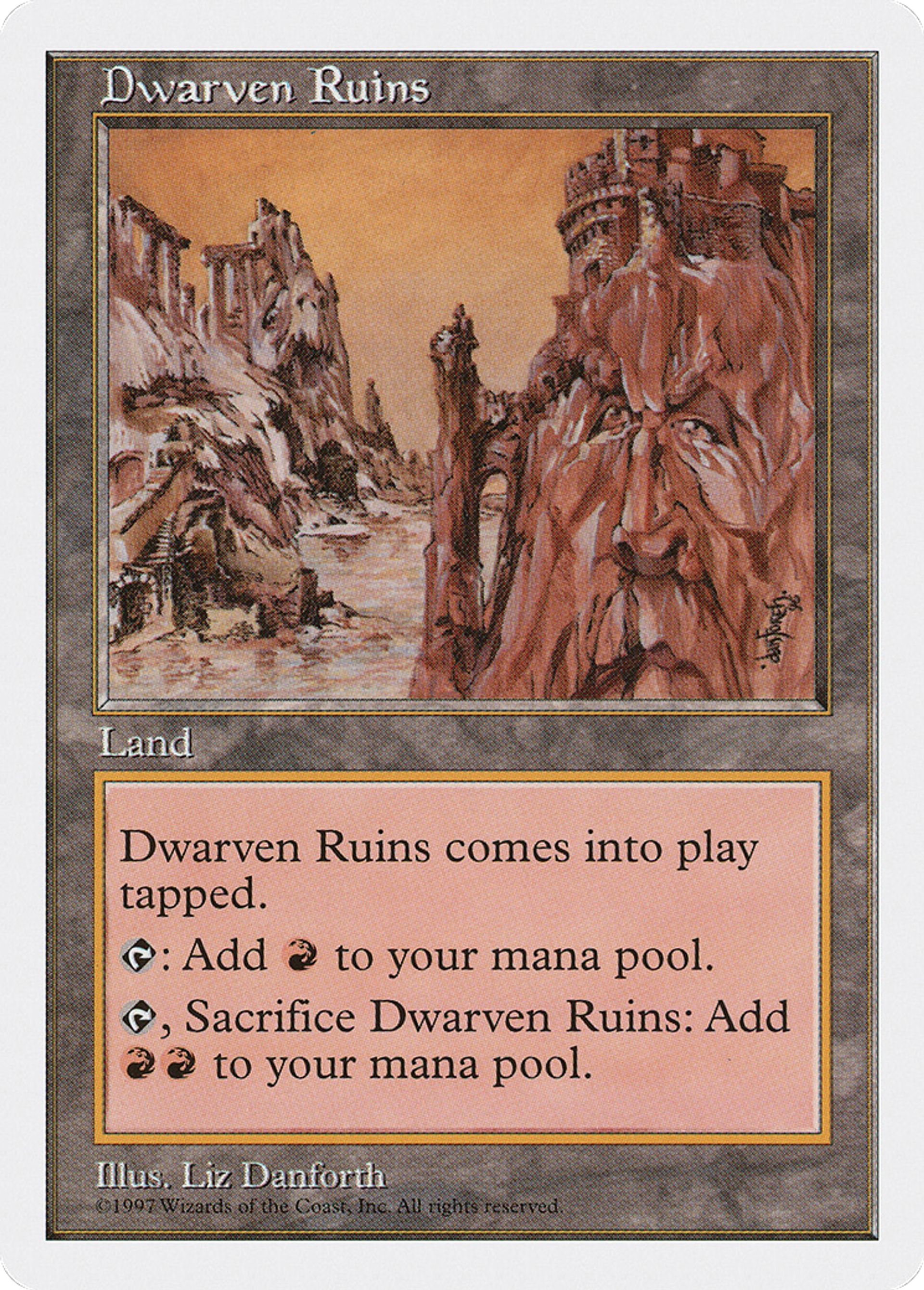 Dwarven Ruins — Fifth Edition — Magic: The Gathering