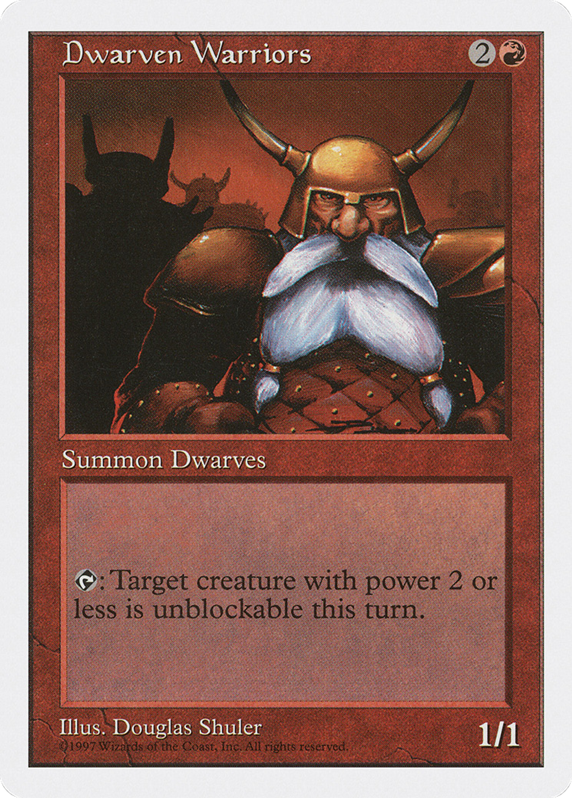 Dwarven Warriors — Fifth Edition — Magic: The Gathering