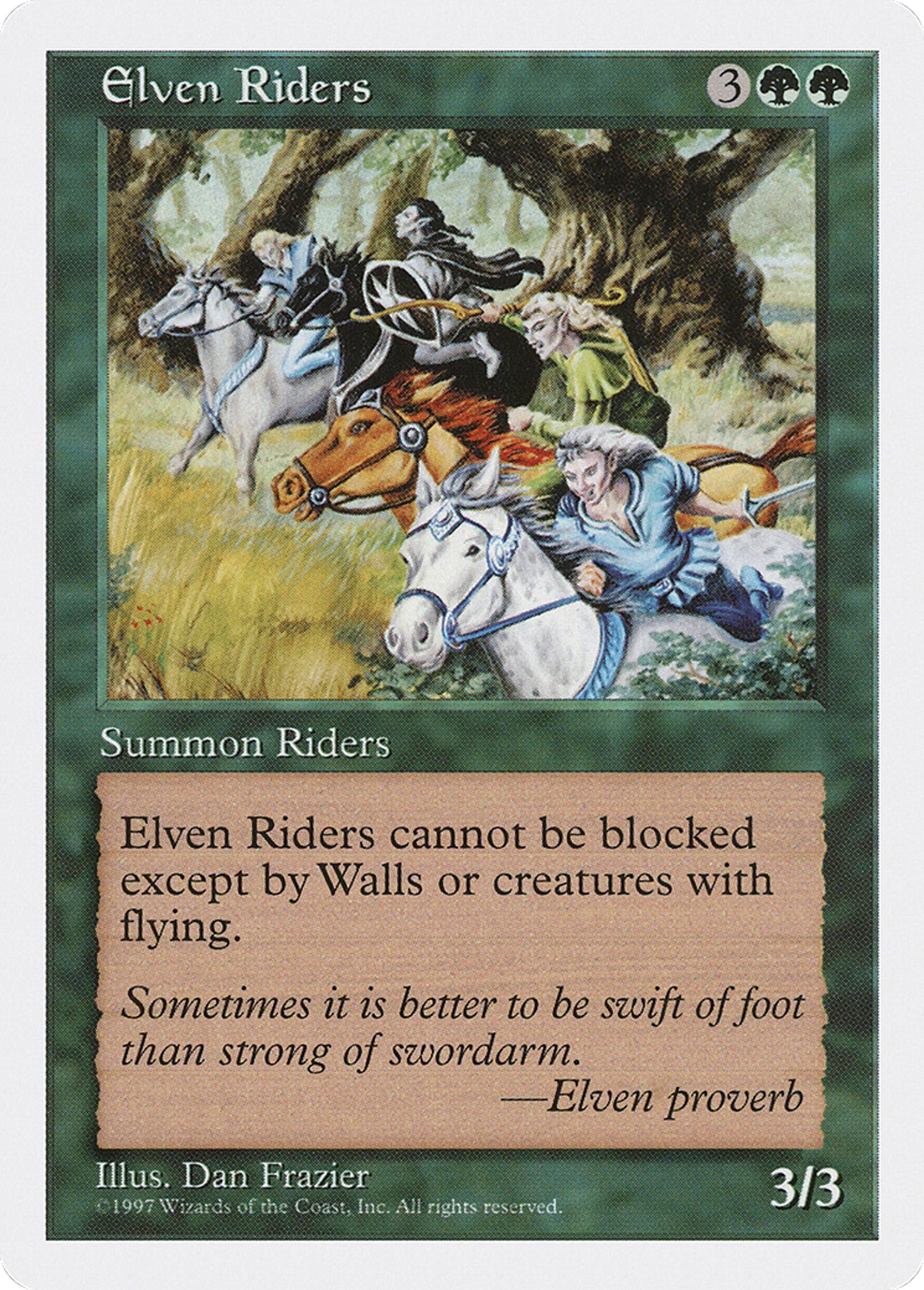 Elven Riders — Fifth Edition — Magic: The Gathering