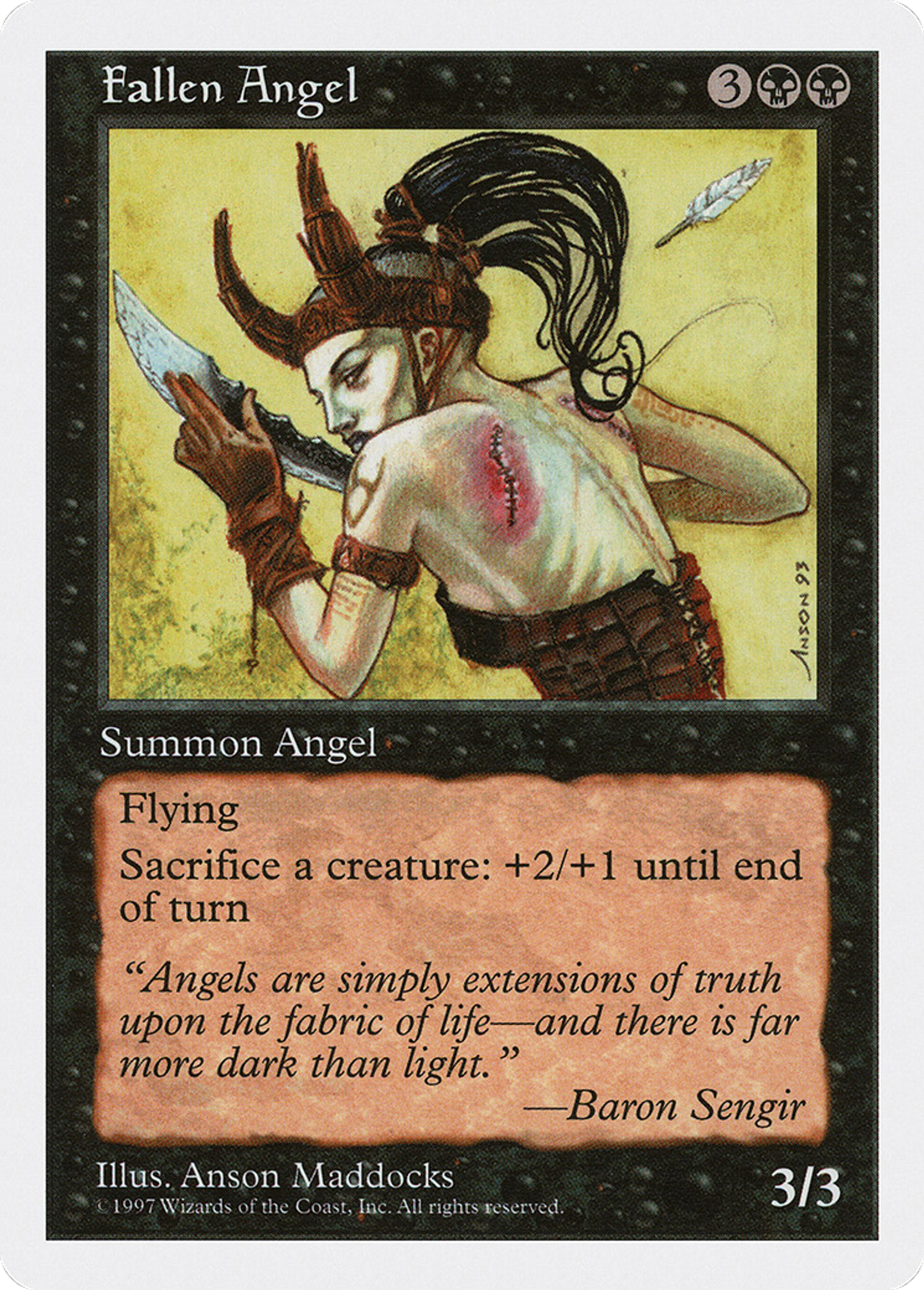 Fallen Angel — Fifth Edition — Magic: The Gathering