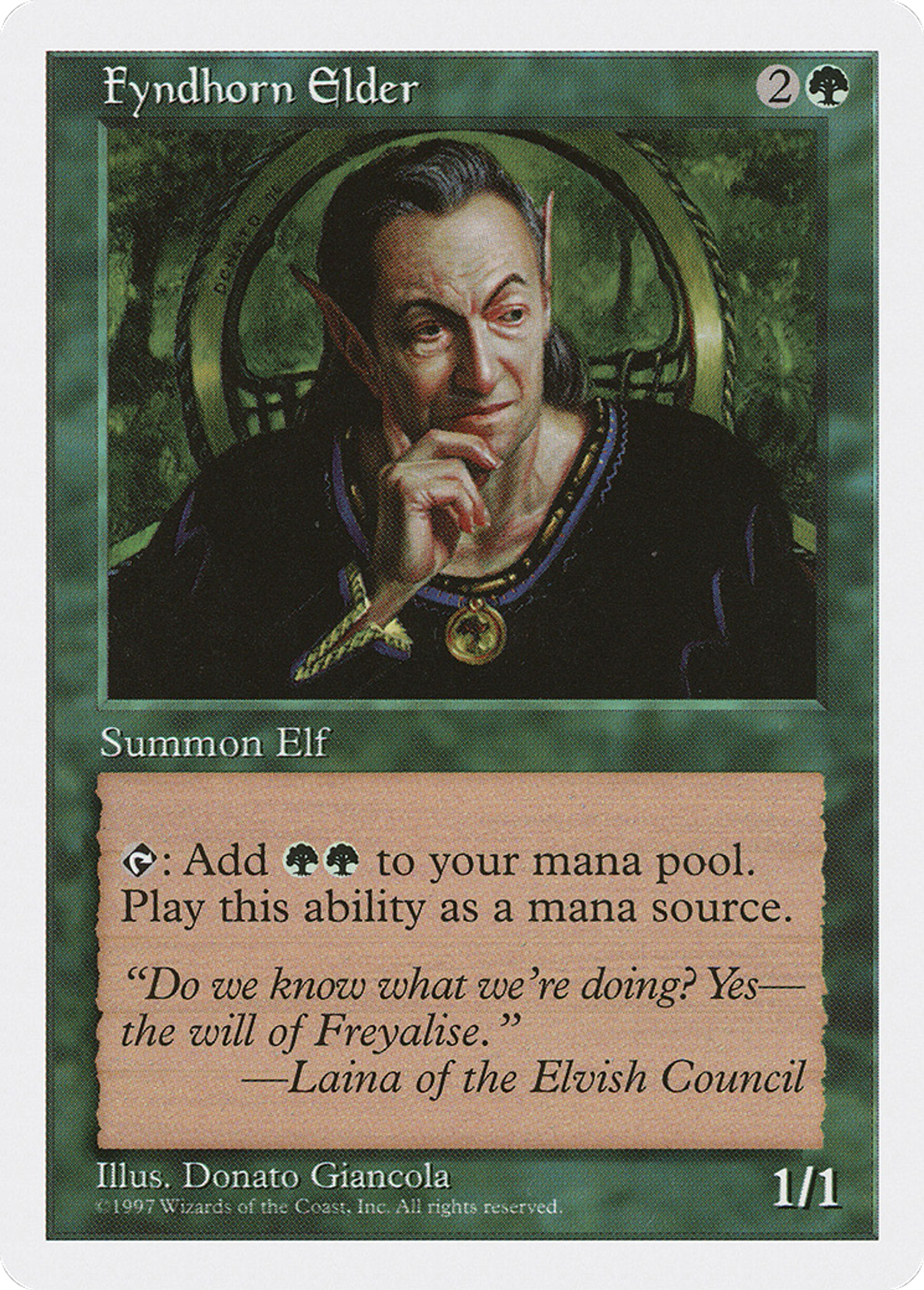 Fyndhorn Elder — Fifth Edition — Magic: The Gathering