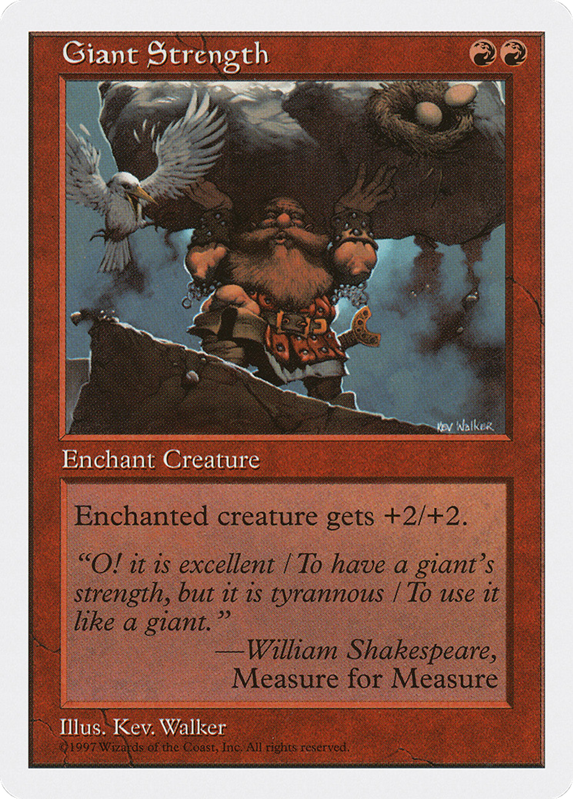 Giant Strength — Fifth Edition — Magic: The Gathering