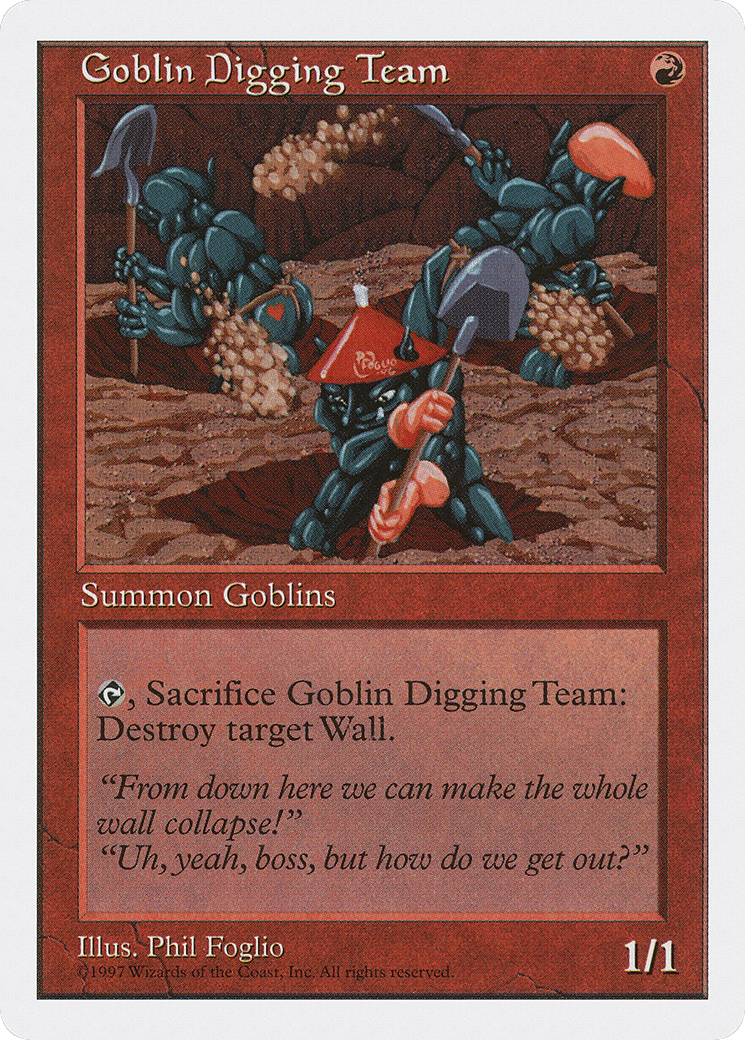 Goblin Digging Team — Fifth Edition — Magic: The Gathering
