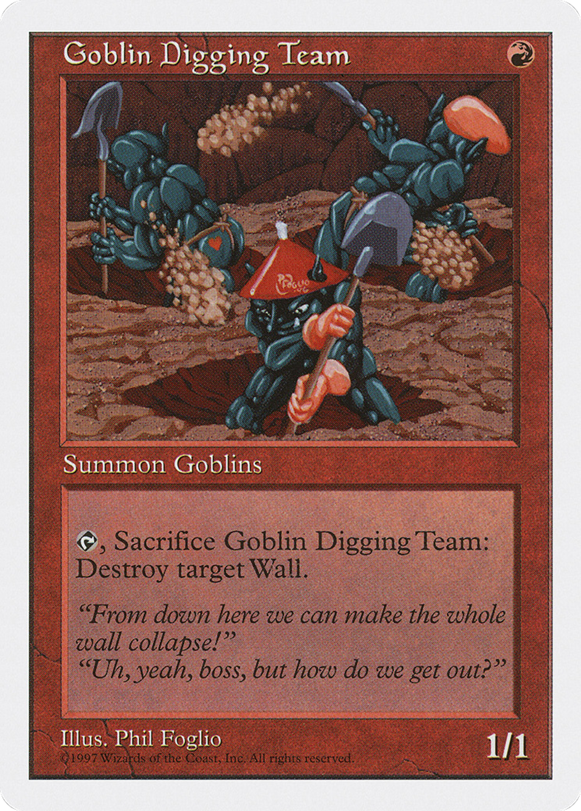 Goblin Digging Team — Fifth Edition — Magic: The Gathering