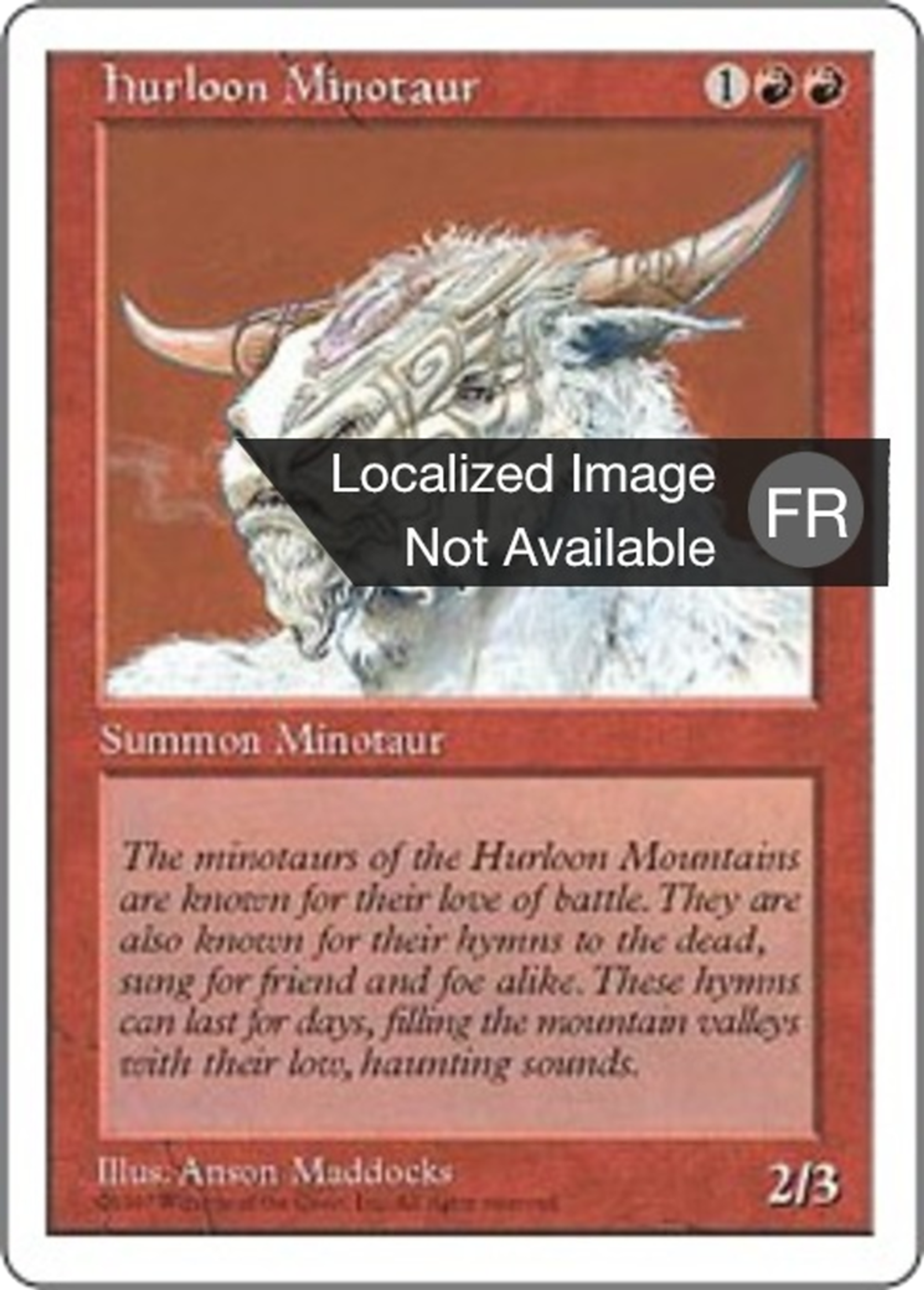 Minotaure de l'Hurloon — Fifth Edition — Magic: The Gathering