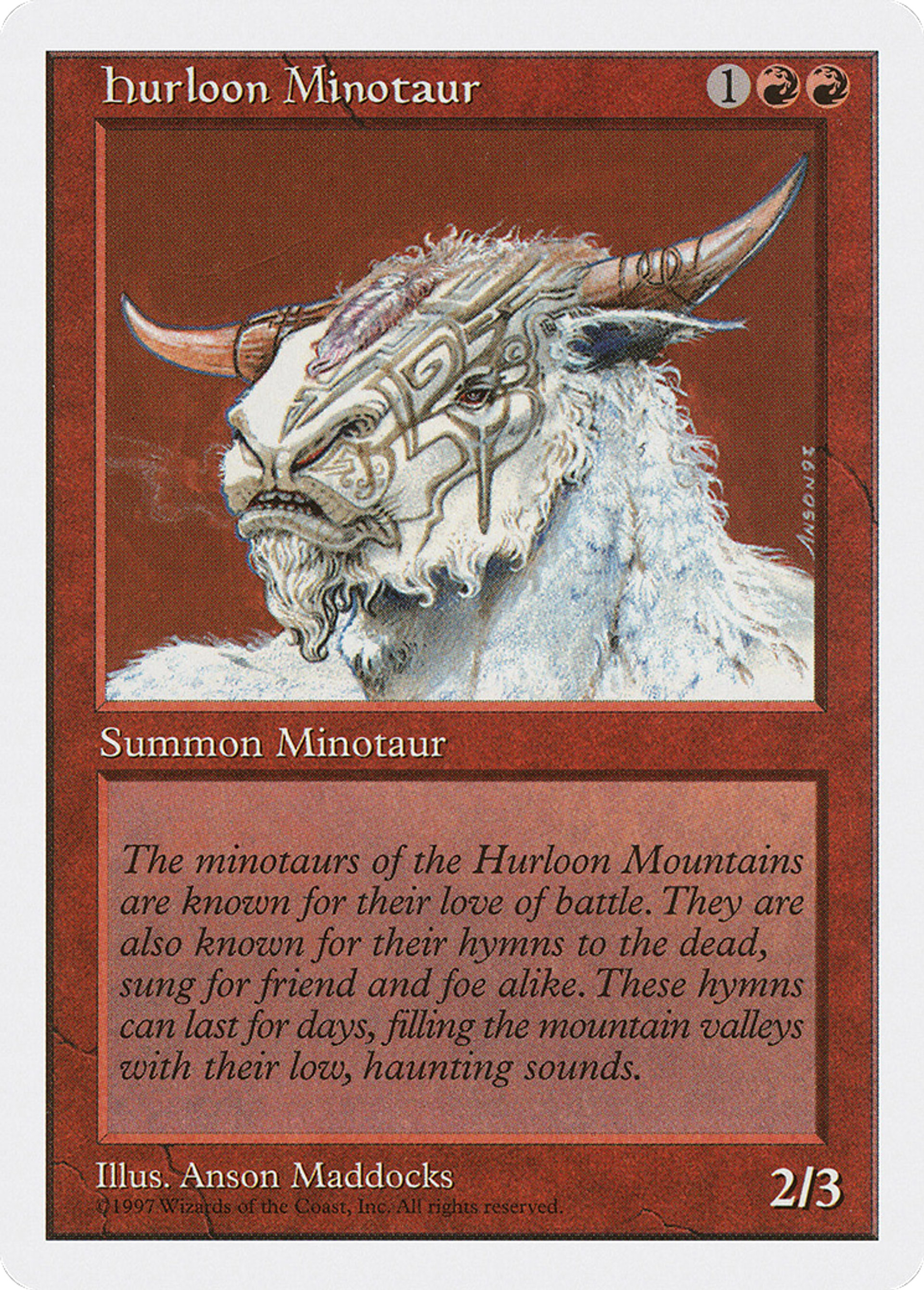 Hurloon Minotaur — Fifth Edition — Magic: The Gathering