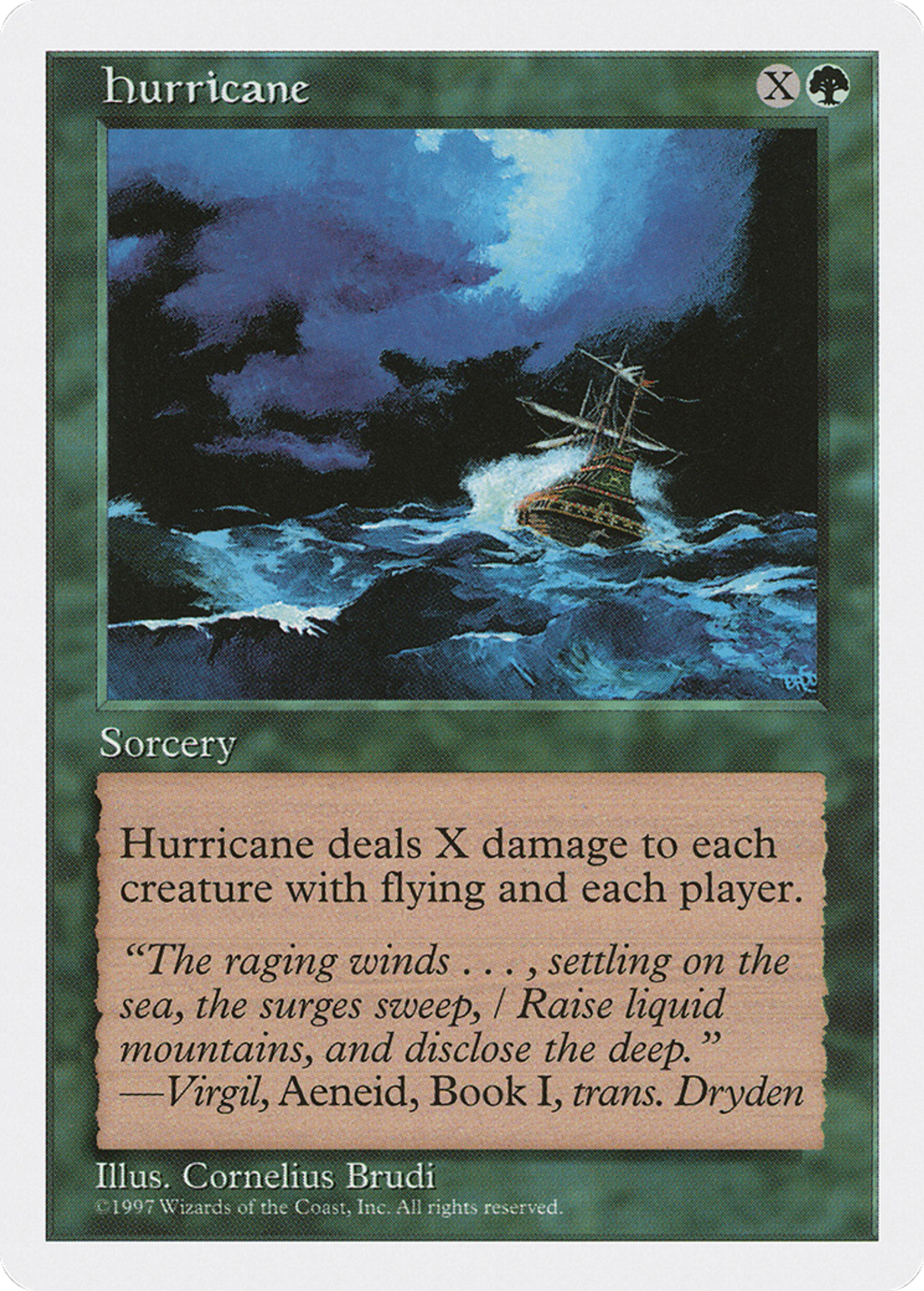 Hurricane — Fifth Edition — Magic: The Gathering