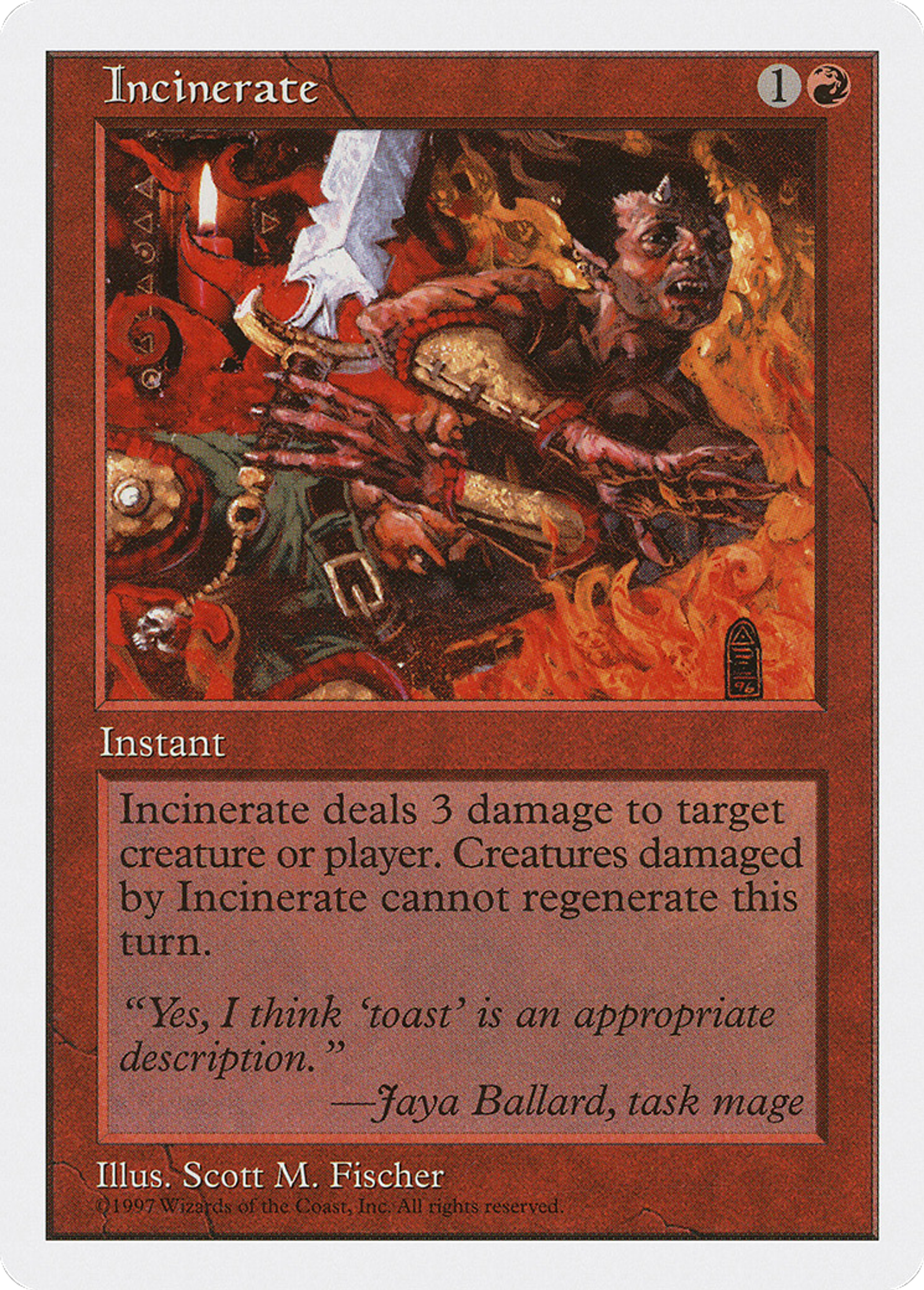 Incinerate — Fifth Edition — Magic: The Gathering