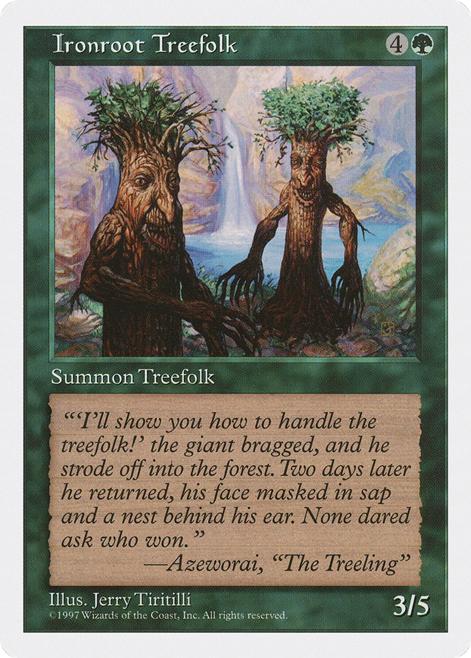 Ironroot Treefolk — Fifth Edition — Magic: The Gathering