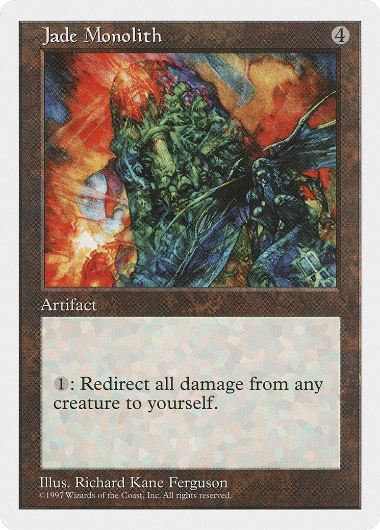 Jade Monolith — Fifth Edition — Magic: The Gathering