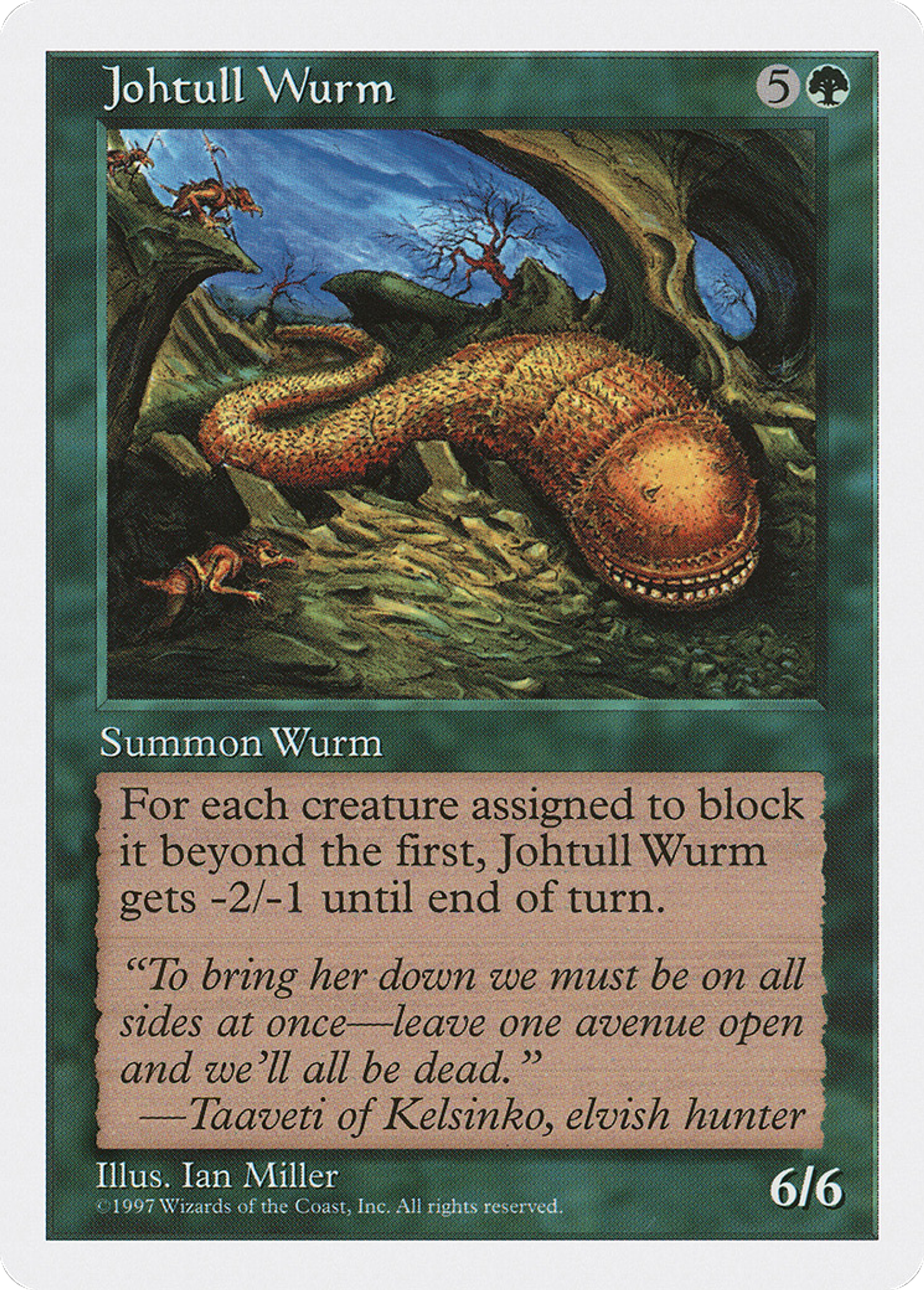 Johtull Wurm — Fifth Edition — Magic: The Gathering