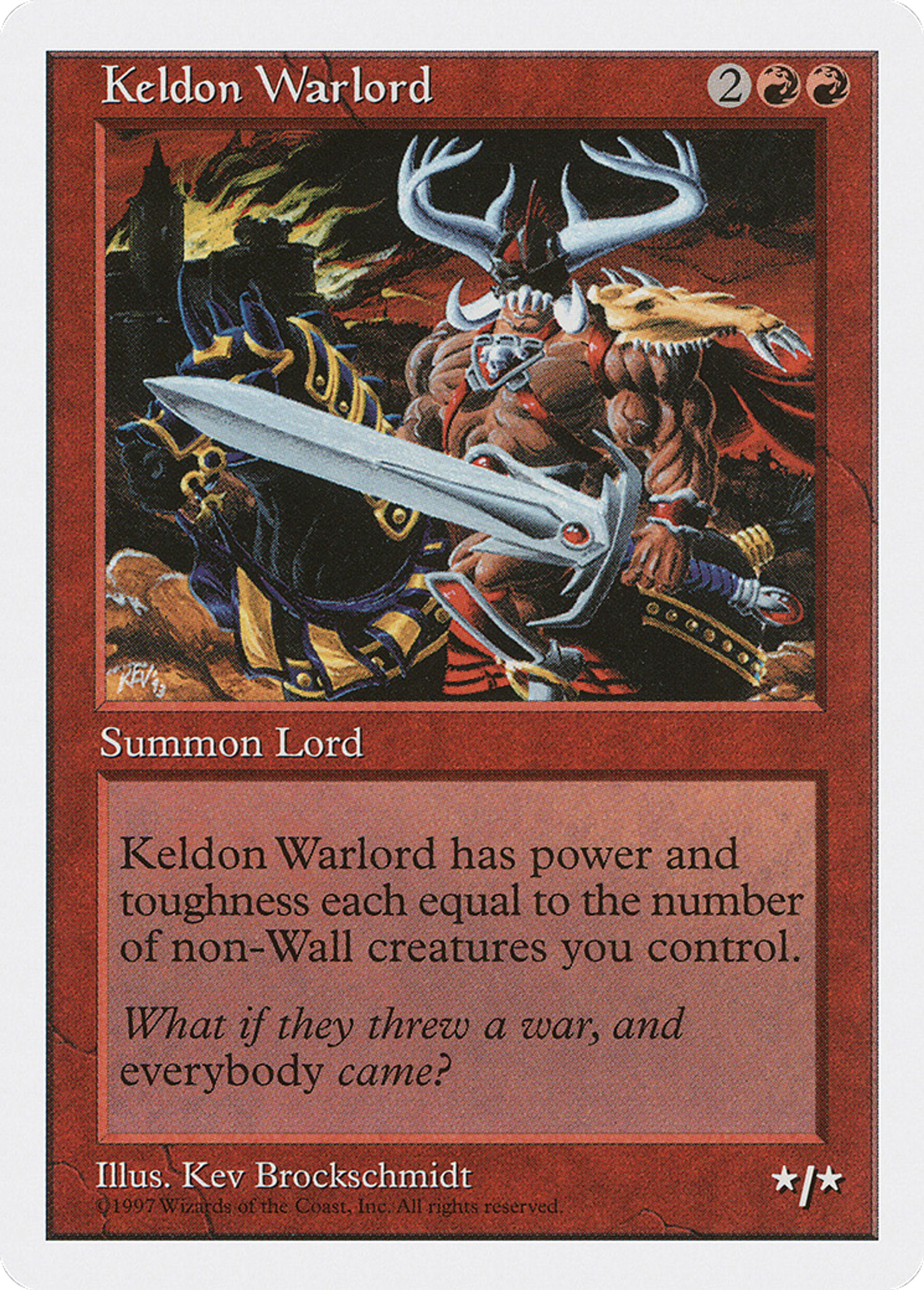 Keldon Warlord — Fifth Edition — Magic: The Gathering