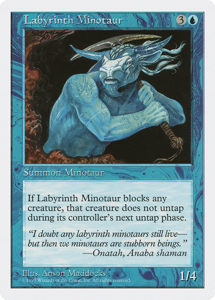 Labyrinth Minotaur — Fifth Edition — Magic: The Gathering