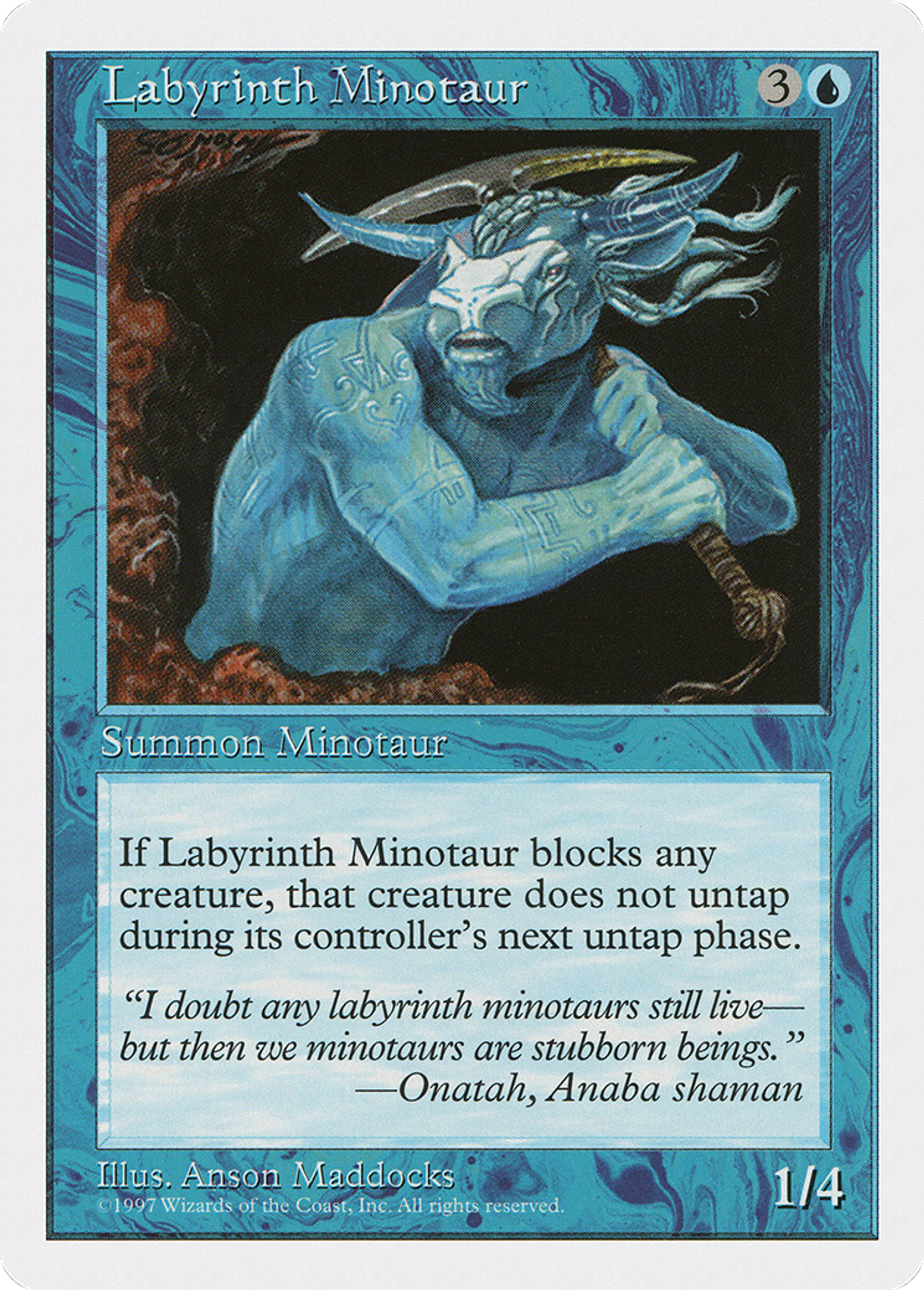 Labyrinth Minotaur — Fifth Edition — Magic: The Gathering