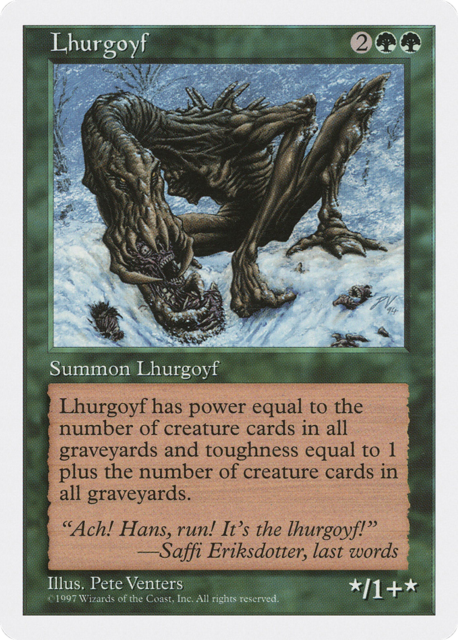 Lhurgoyf — Fifth Edition — Magic: The Gathering