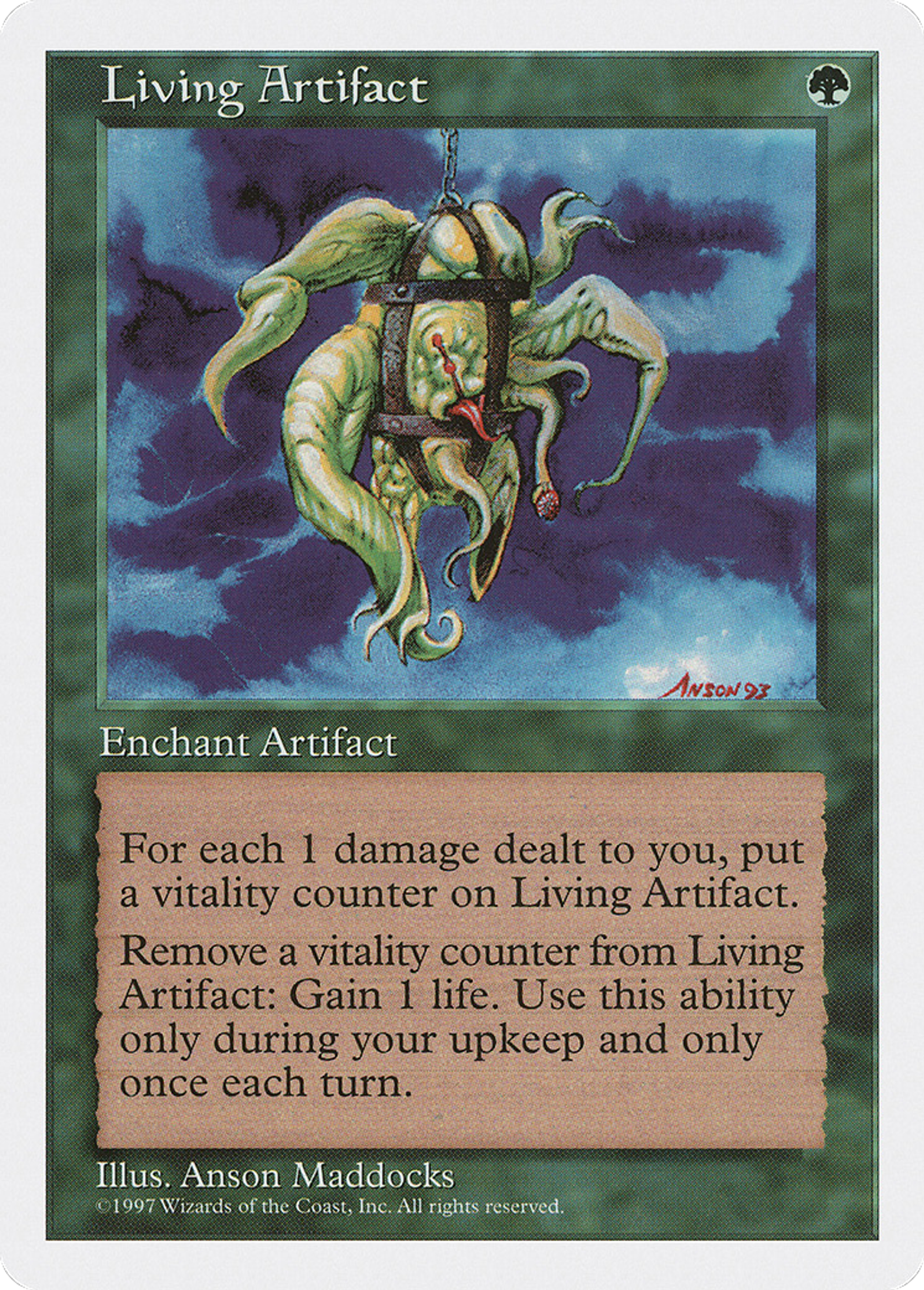 Living Artifact — Fifth Edition — Magic: The Gathering