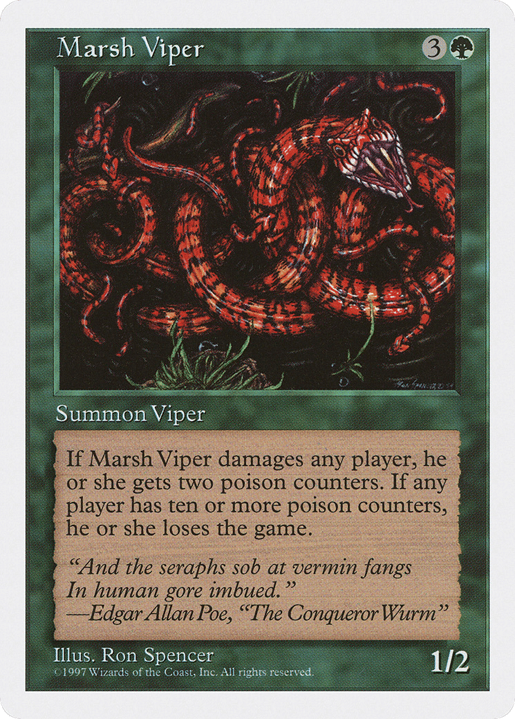 Marsh Viper — Fifth Edition — Magic: The Gathering