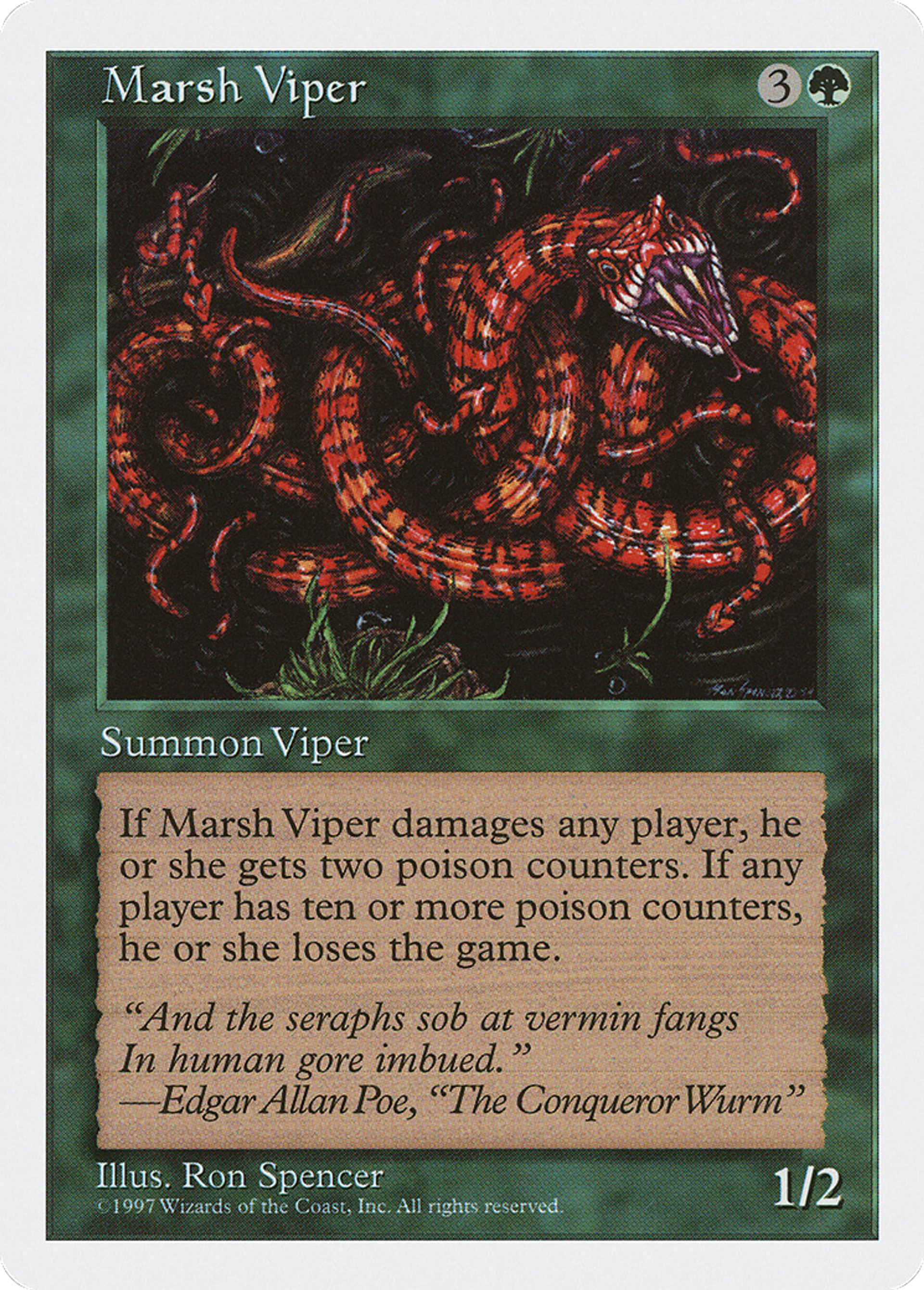 Marsh Viper — Fifth Edition — Magic: The Gathering
