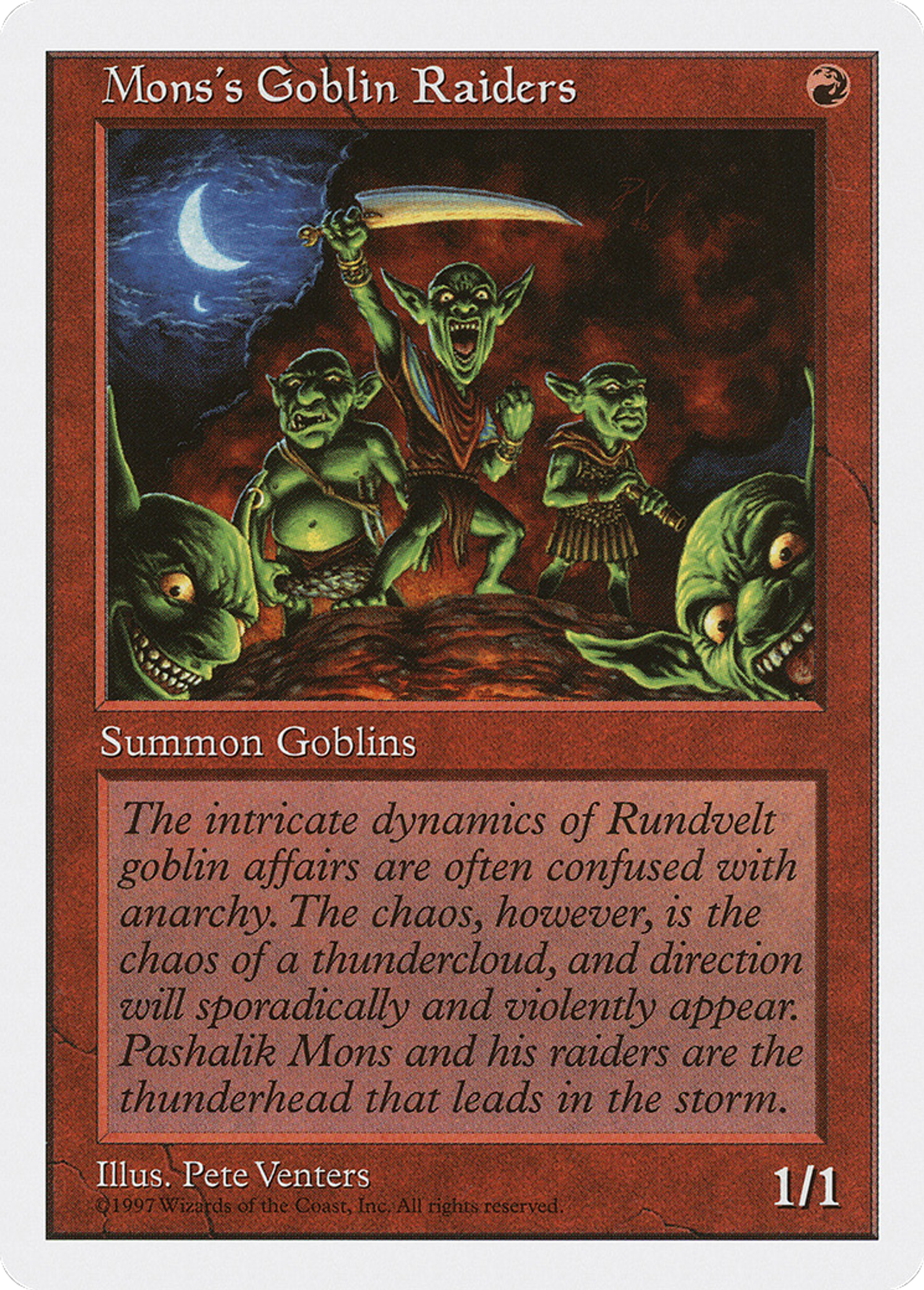 Mons's Goblin Raiders — Fifth Edition — Magic: The Gathering