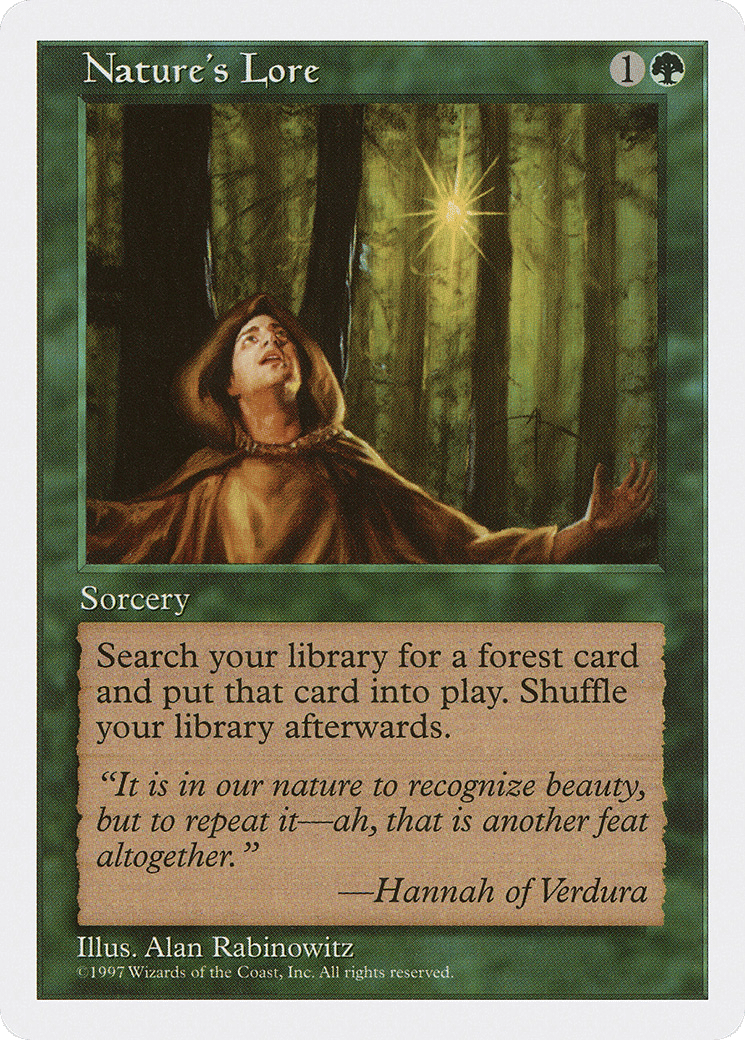 Nature's Lore — Fifth Edition — Magic: The Gathering