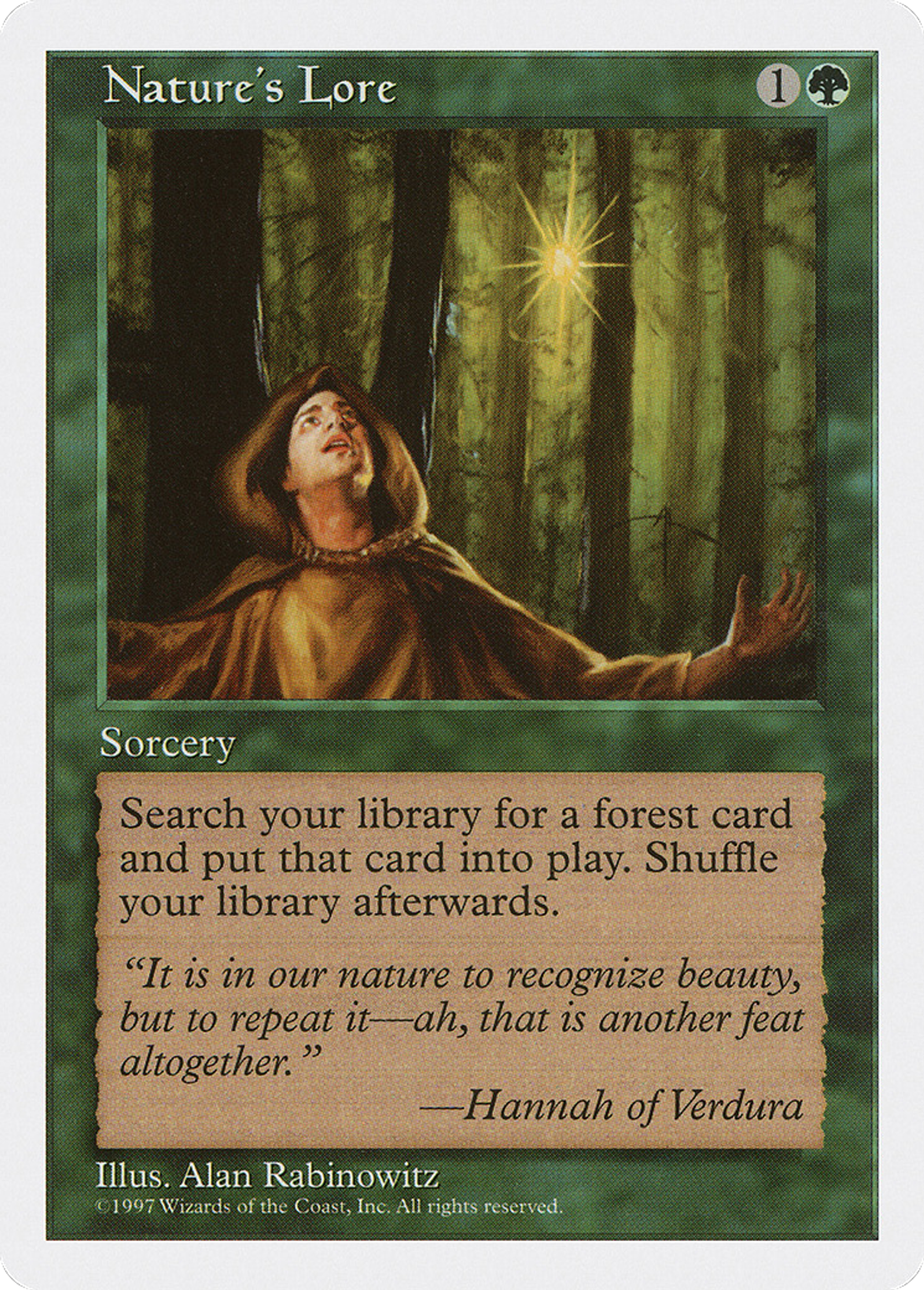 Nature's Lore — Fifth Edition — Magic: The Gathering