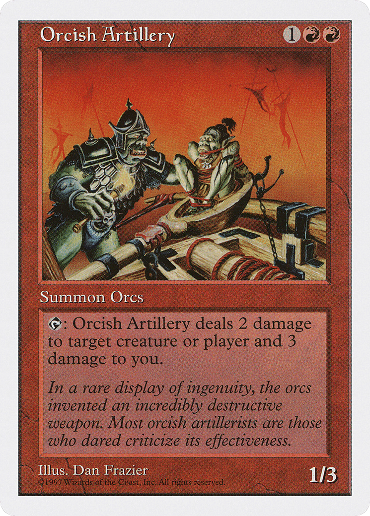 Orcish Artillery — Fifth Edition — Magic: The Gathering