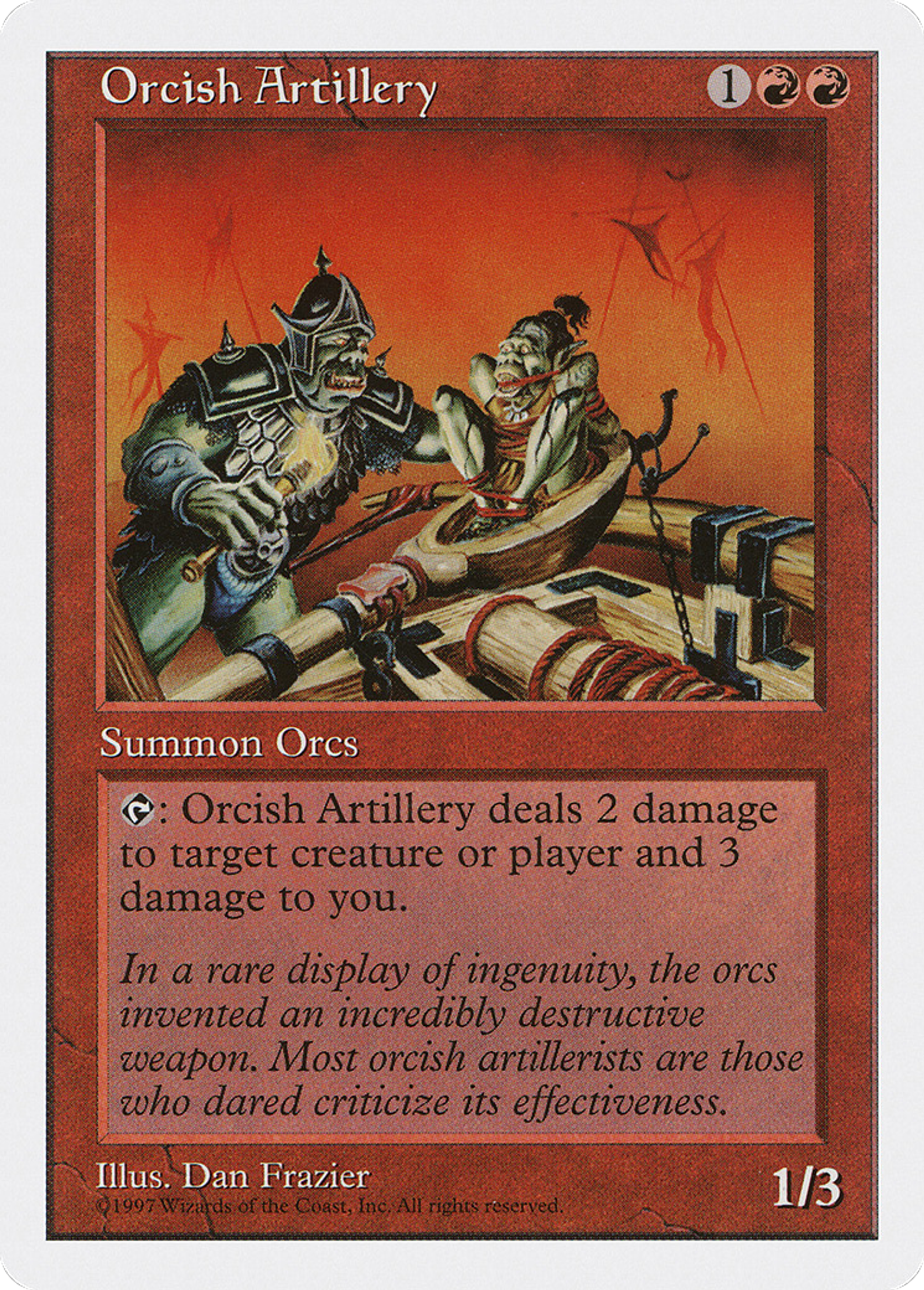 Orcish Artillery — Fifth Edition — Magic: The Gathering