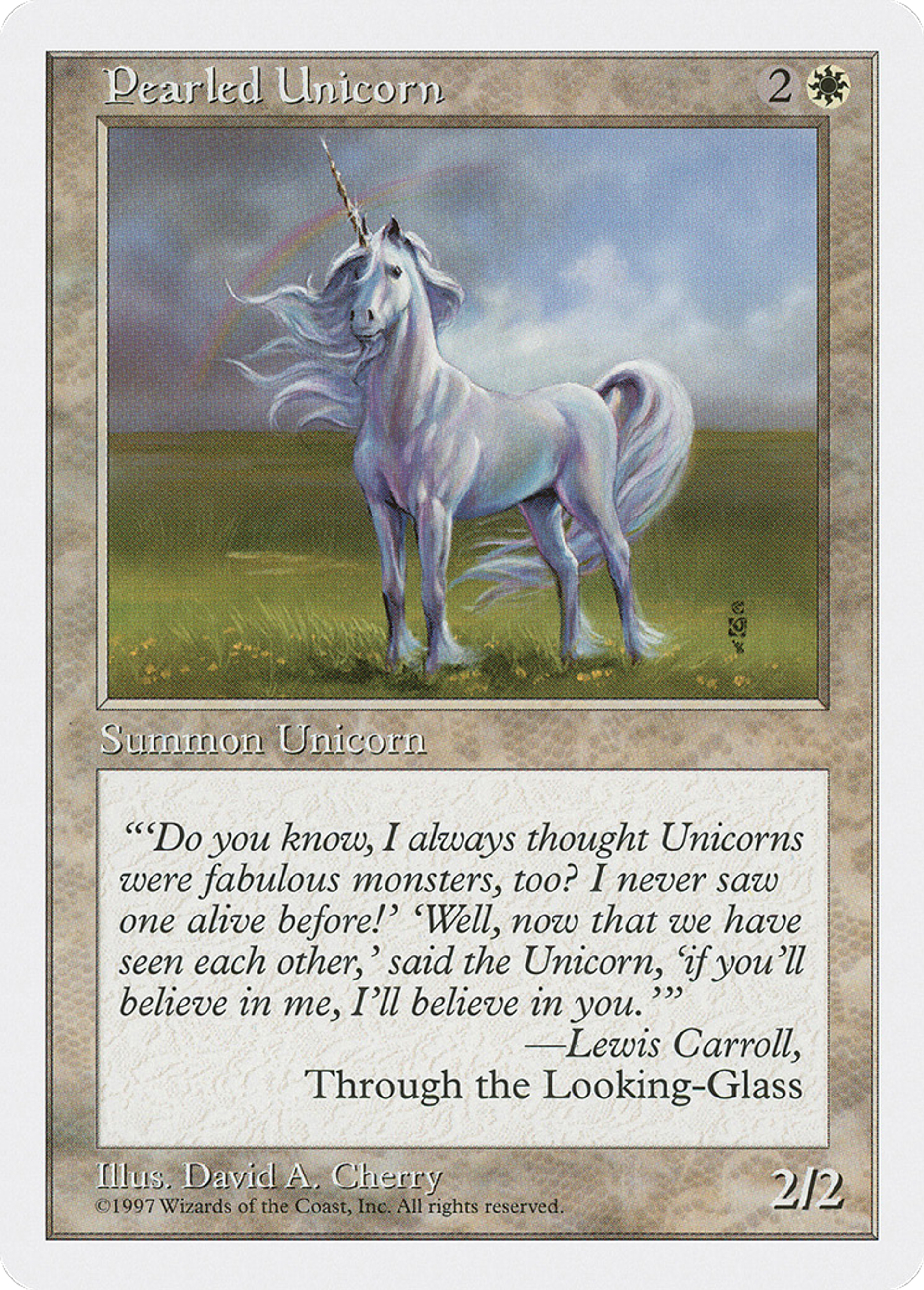 Pearled Unicorn — Fifth Edition — Magic: The Gathering