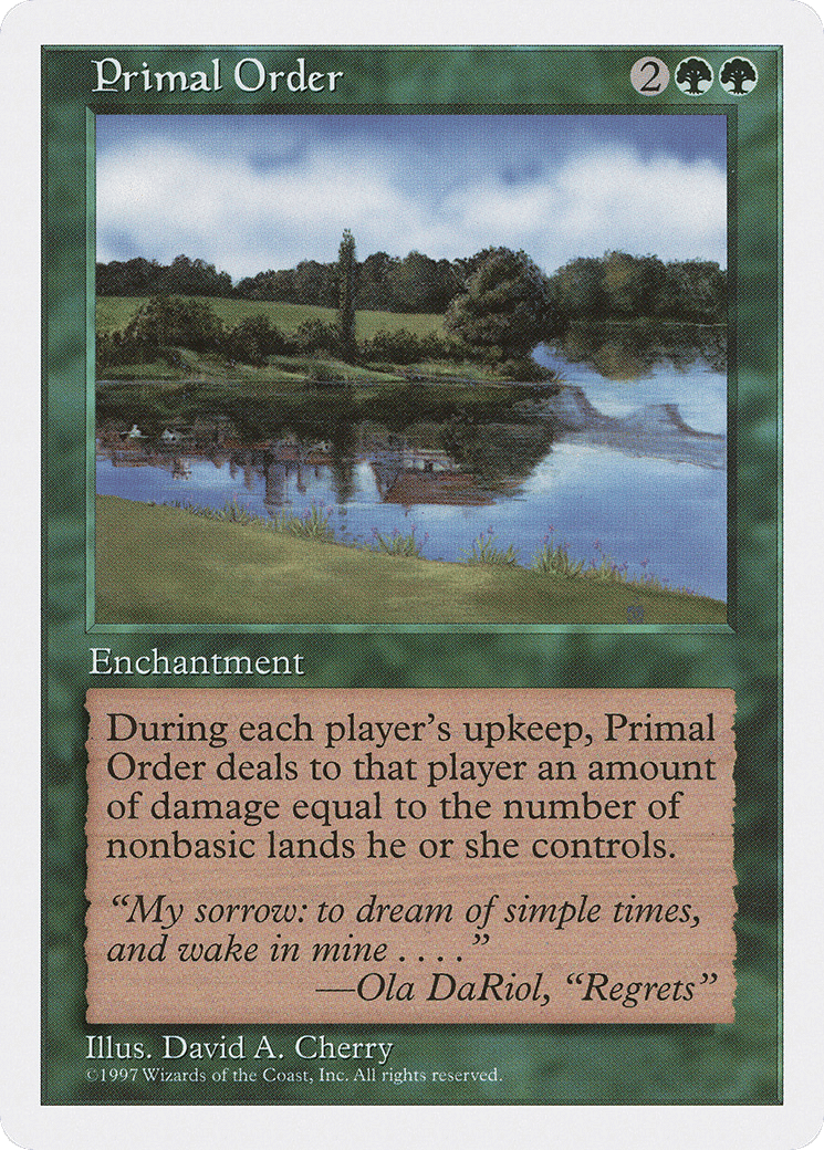 Primal Order — Fifth Edition — Magic: The Gathering